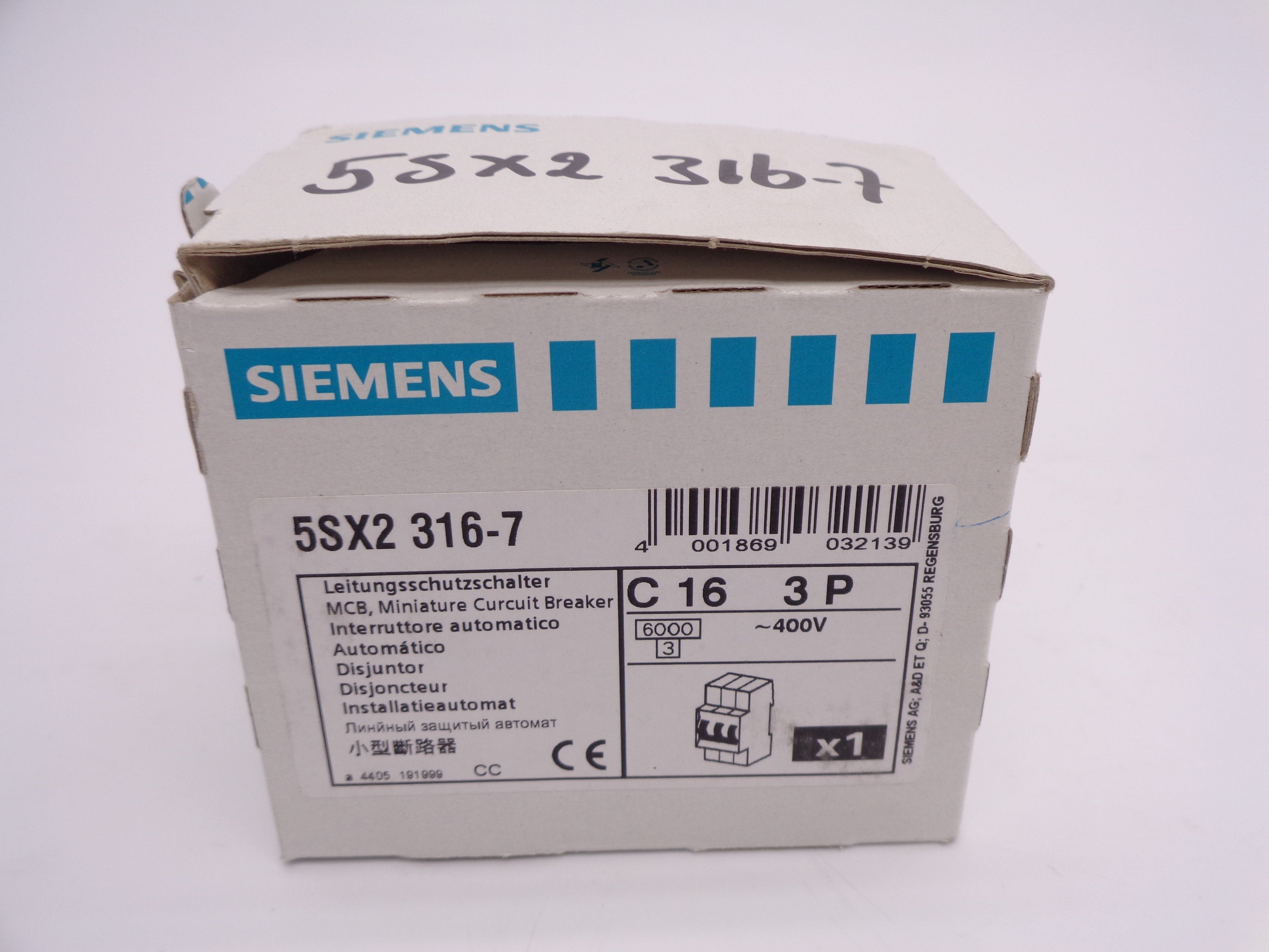 SIEMENS 5SX2316-7 16A 400V NSMP