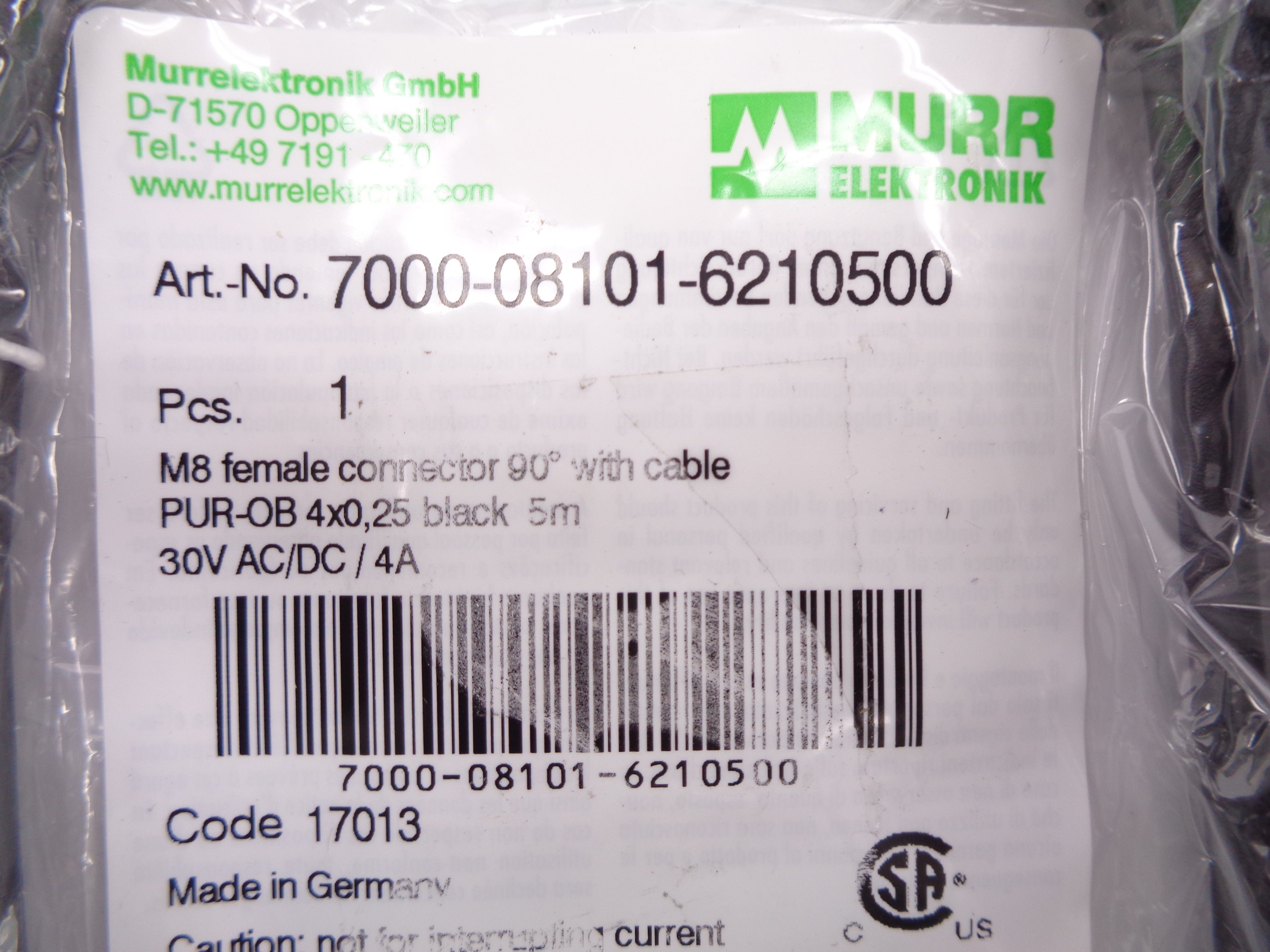 MURR ELEKTRONIK 7000-08101-6210500 5M NSMP