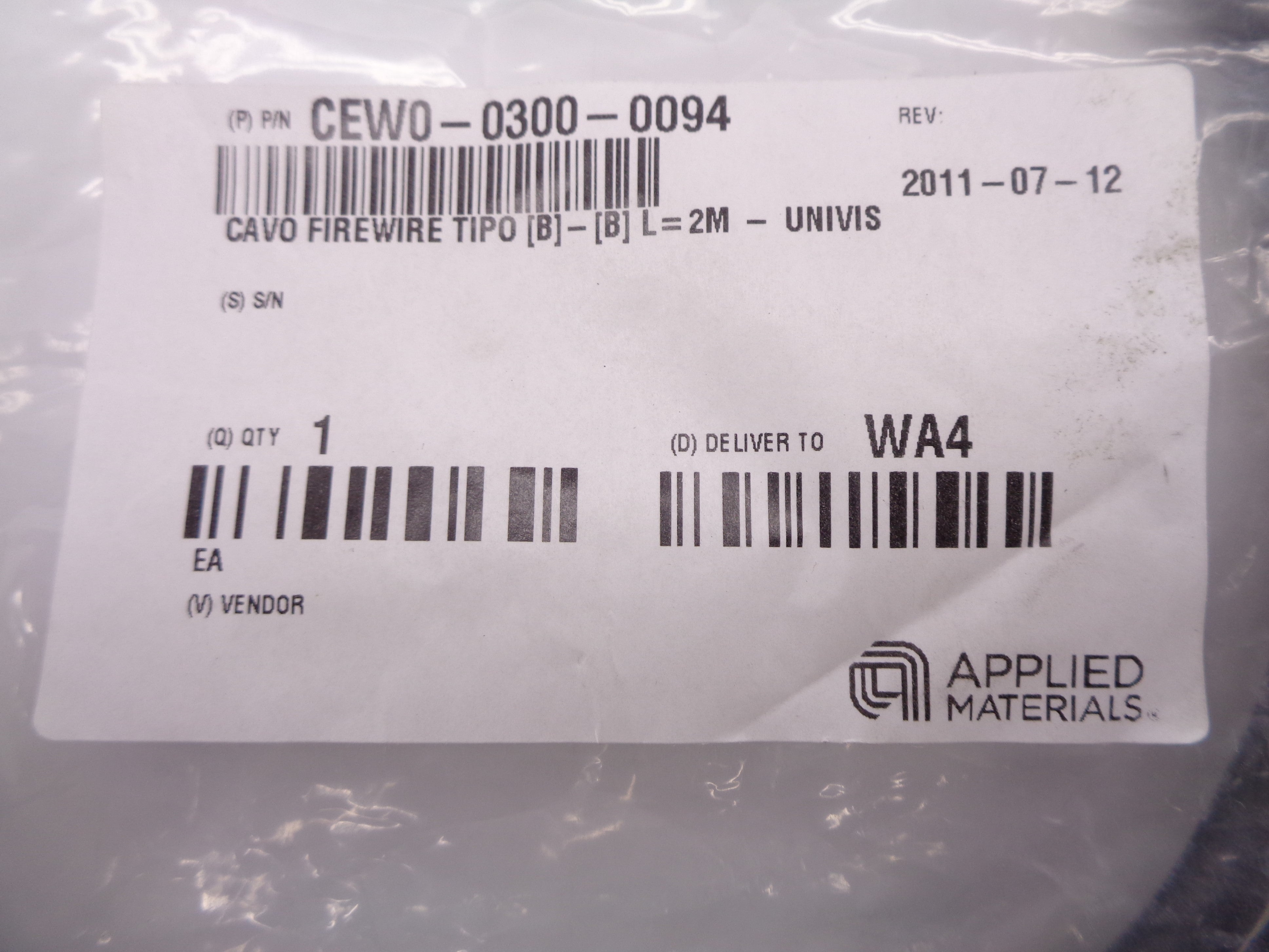 APPLIED MATERIALS CEW0-0300-0094 BLACK NSMP