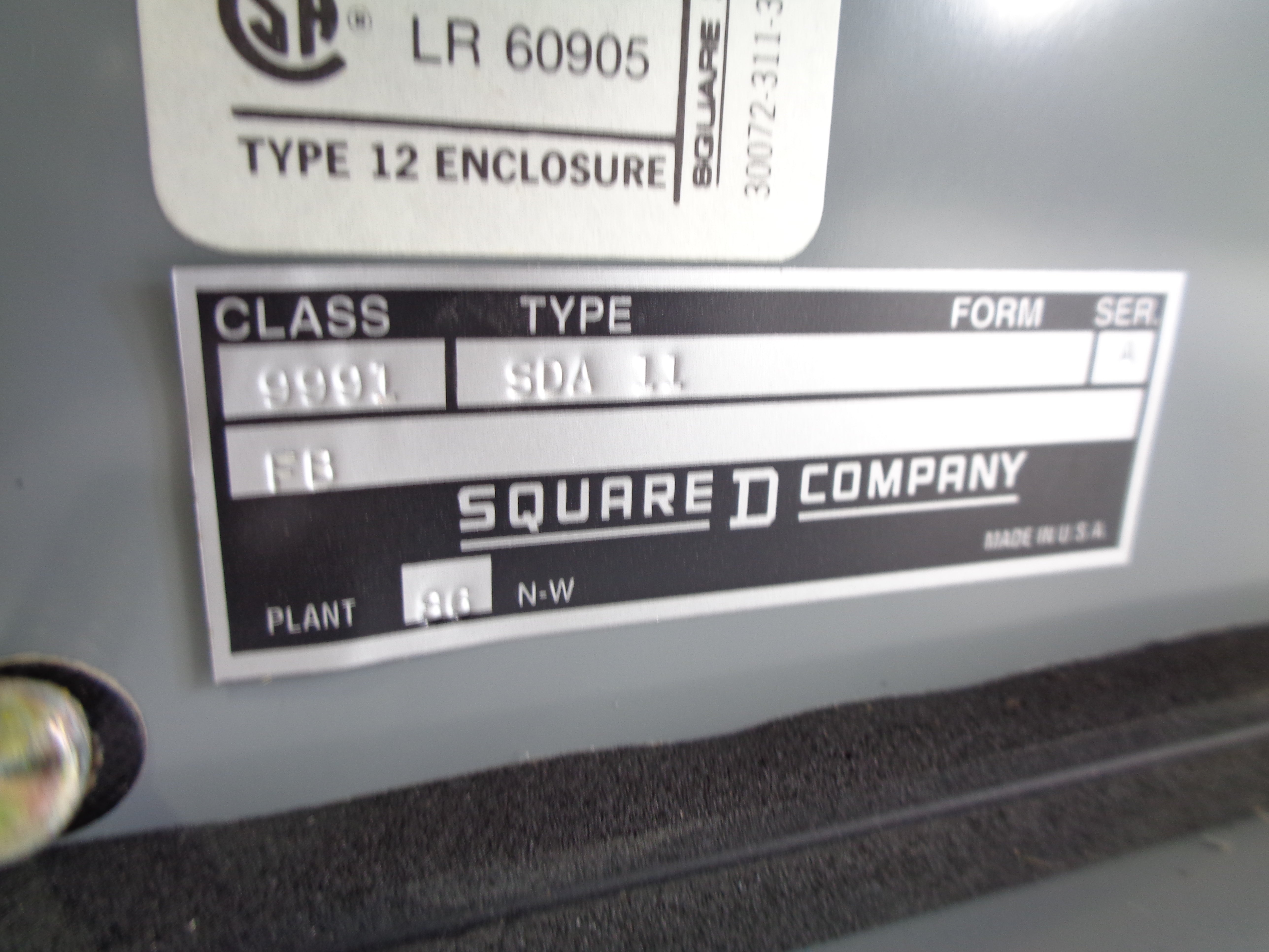 SQUARE D 9991SDA11 SER. A NSNP