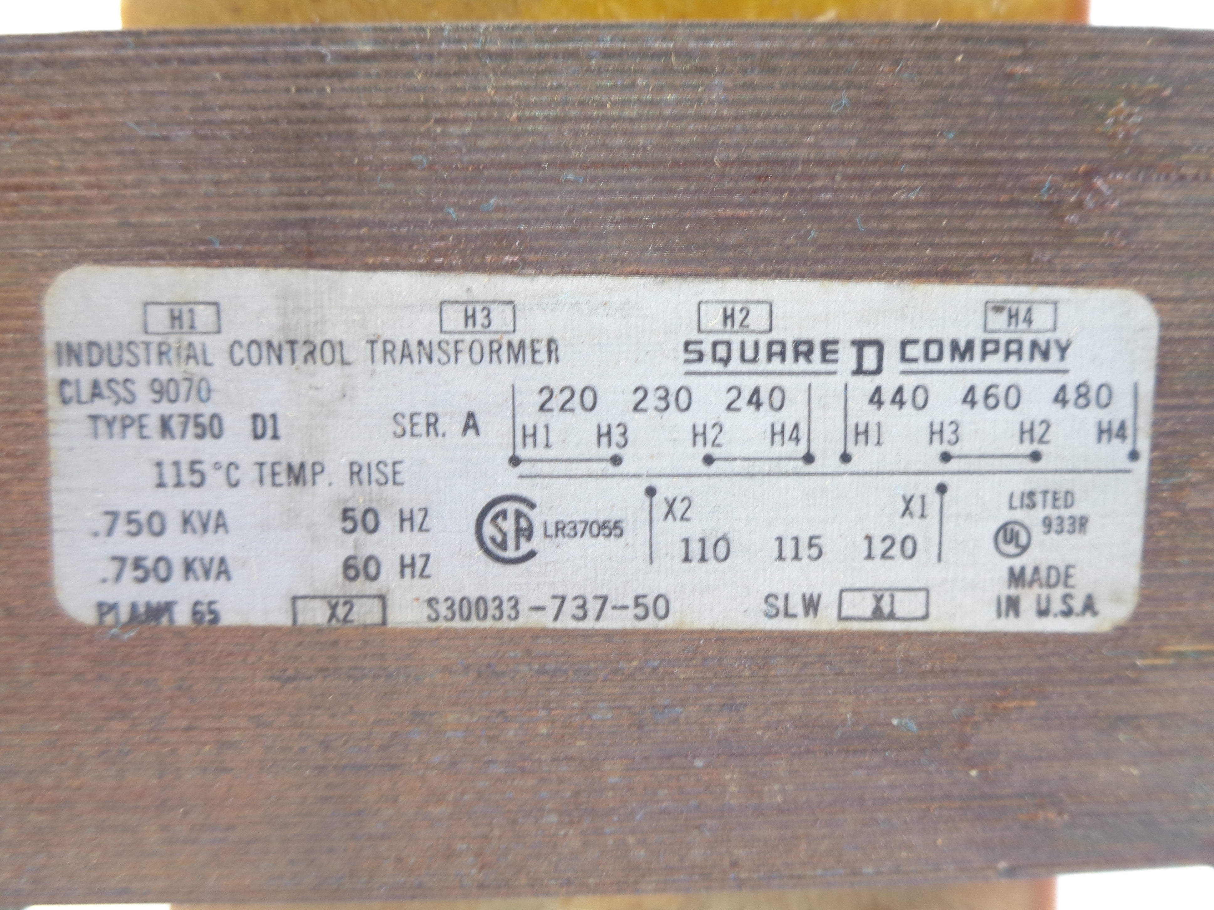 SQUARE D 9070K750D1 SER. A NSNP