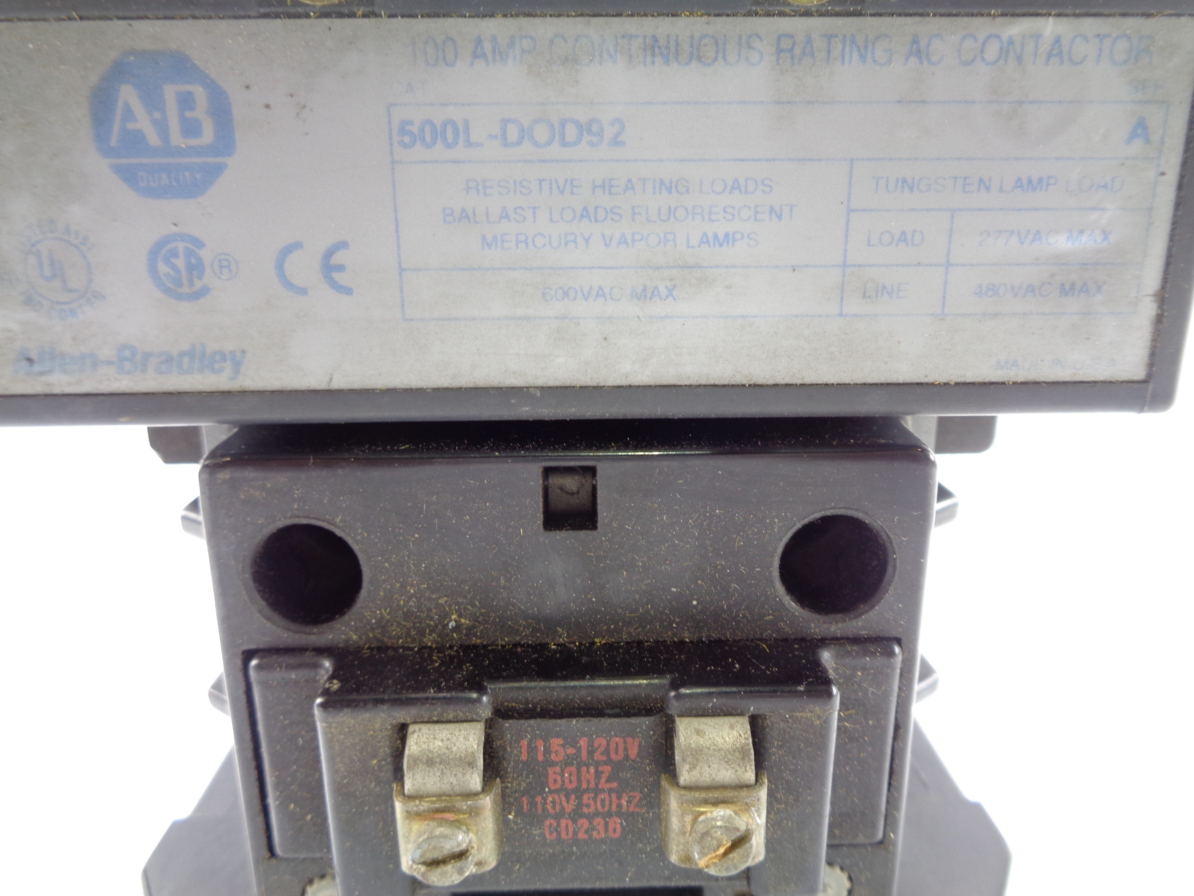 INDUSTRIAL SPARE PART 500L-DOD92 SER. A 110/115-120V 100A NSNP