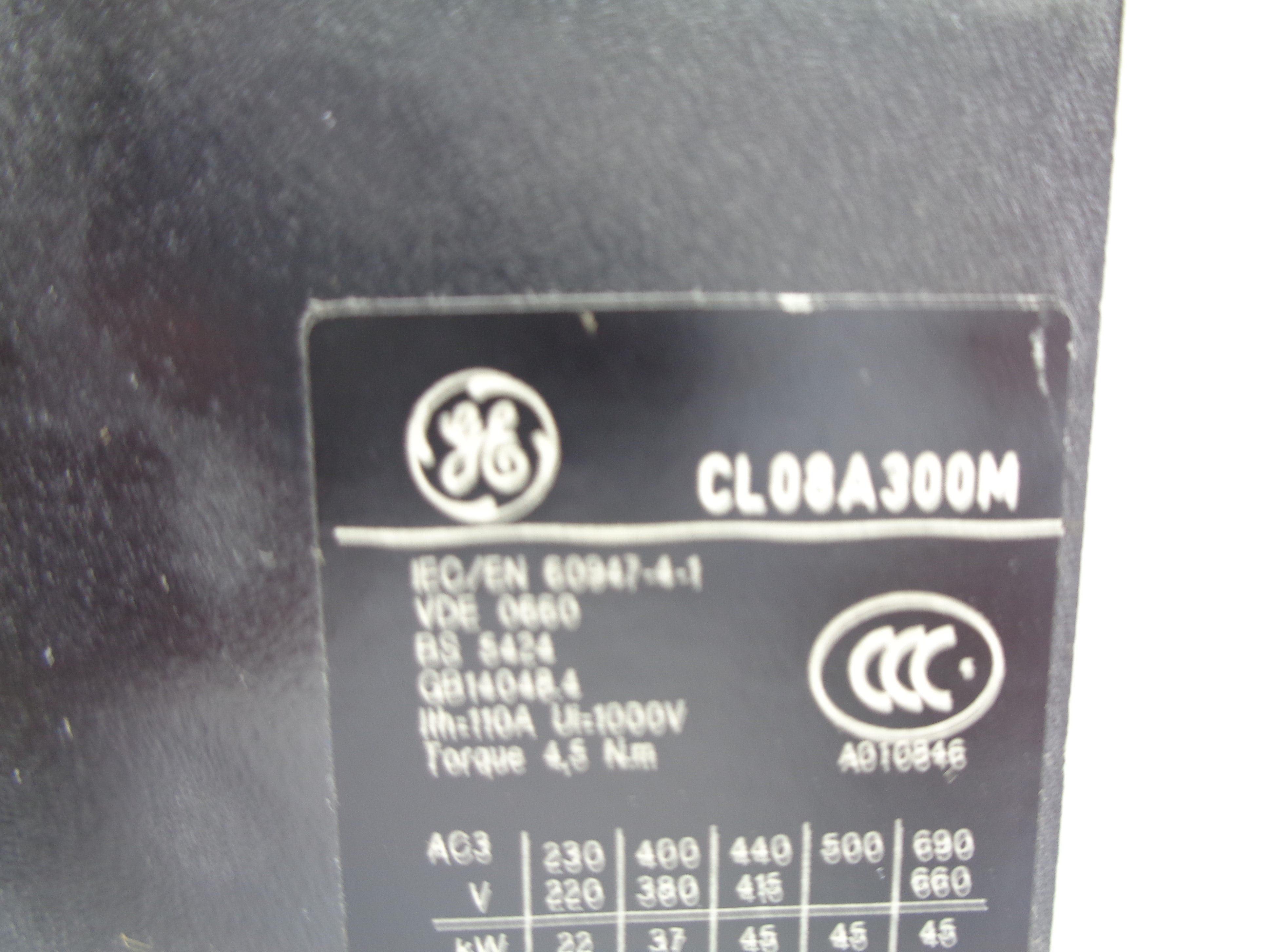 GENERAL ELECTRIC CL08A300M 10A 600V (AS PICTURED) NSNP