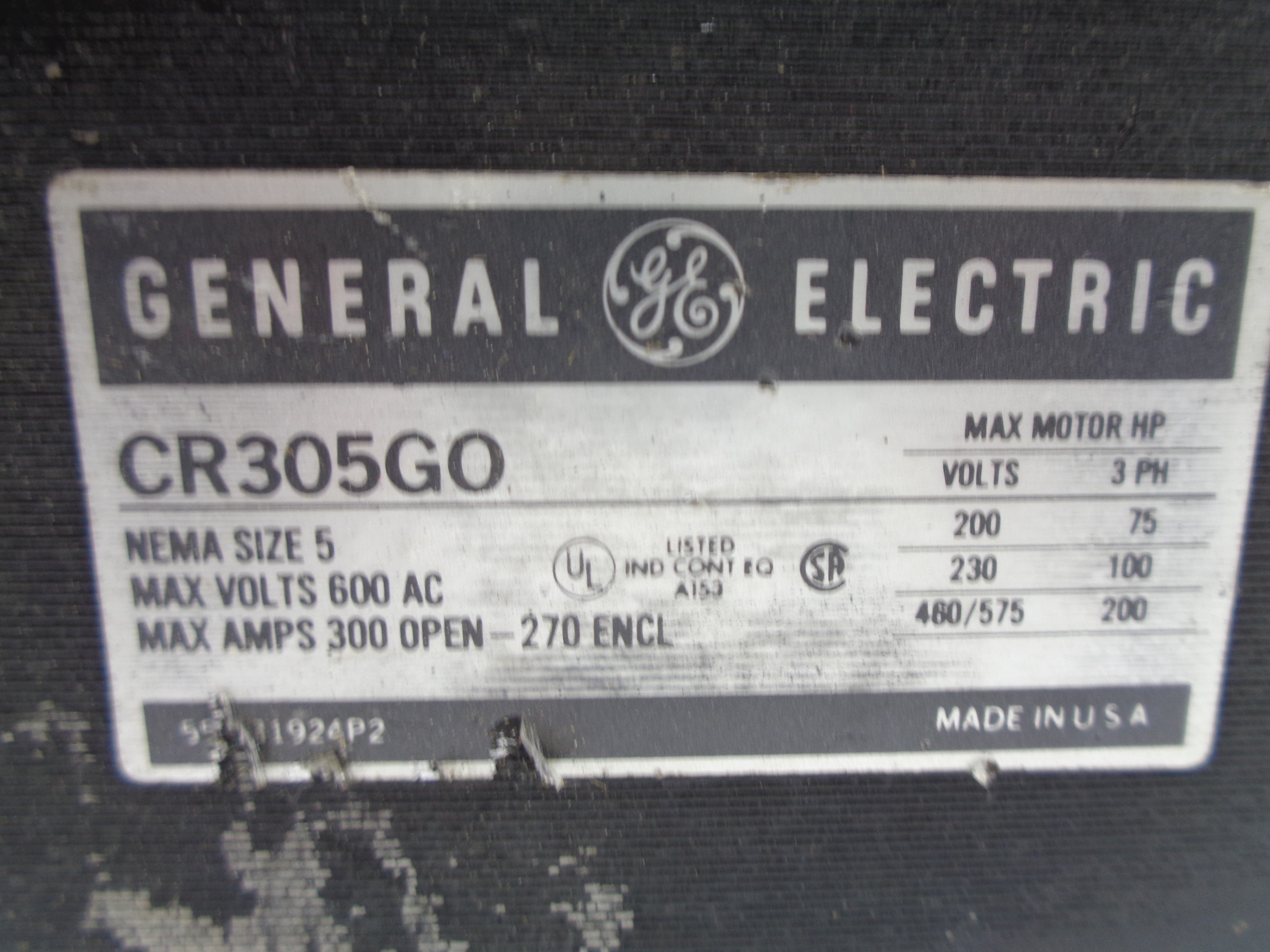 GENERAL ELECTRIC CR305GO (AS PICTURED) NSNP