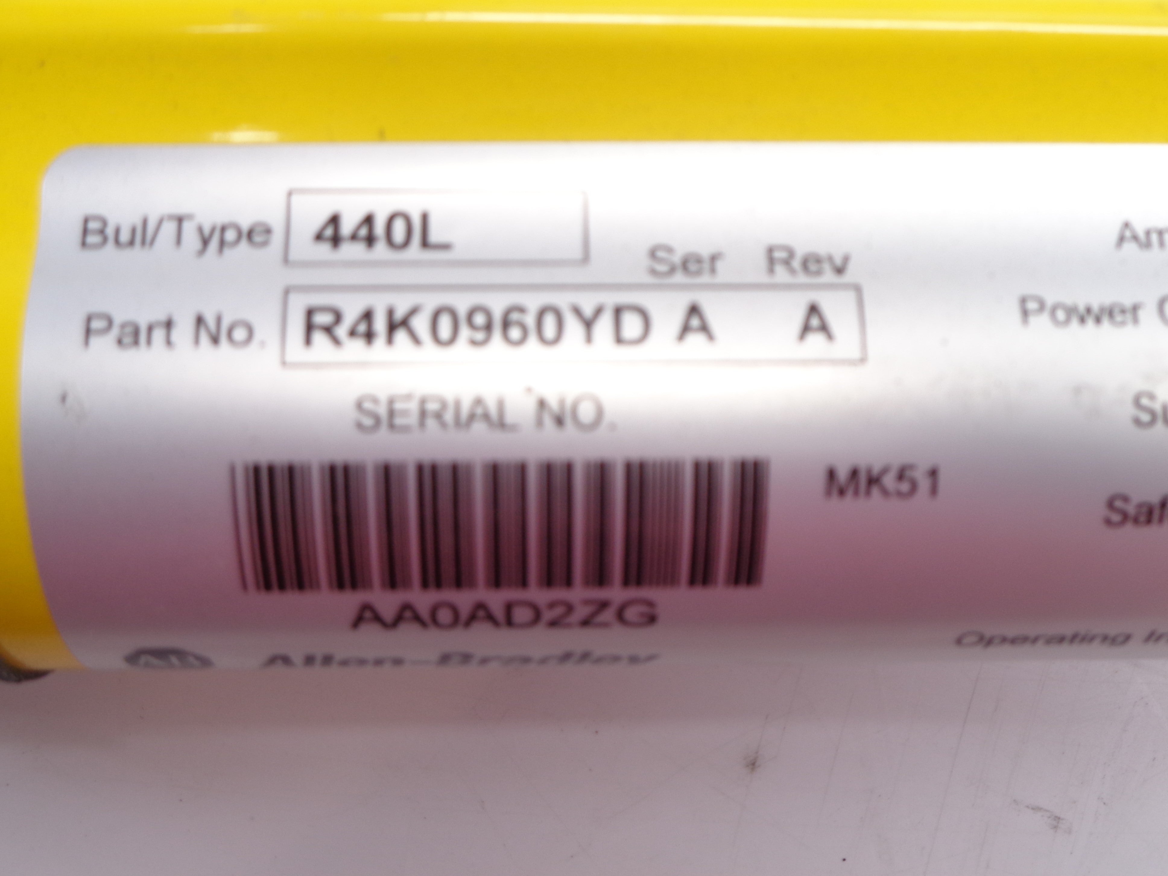 ALLEN BRADLEY 440LR4K0960YD SER. A NSNP