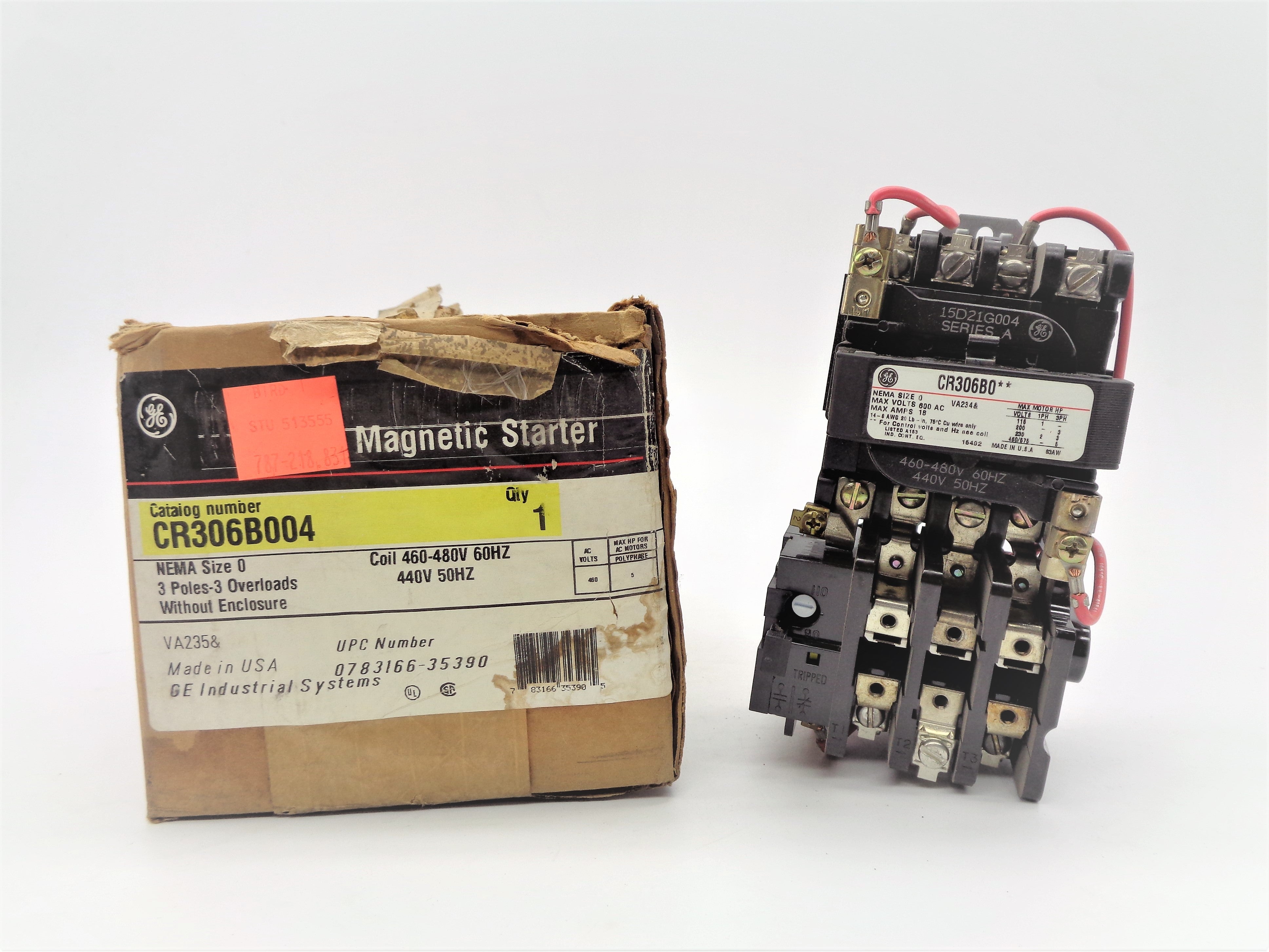 GENERAL ELECTRIC CR306B004 SER. A 440/460-480V 18A NSMP