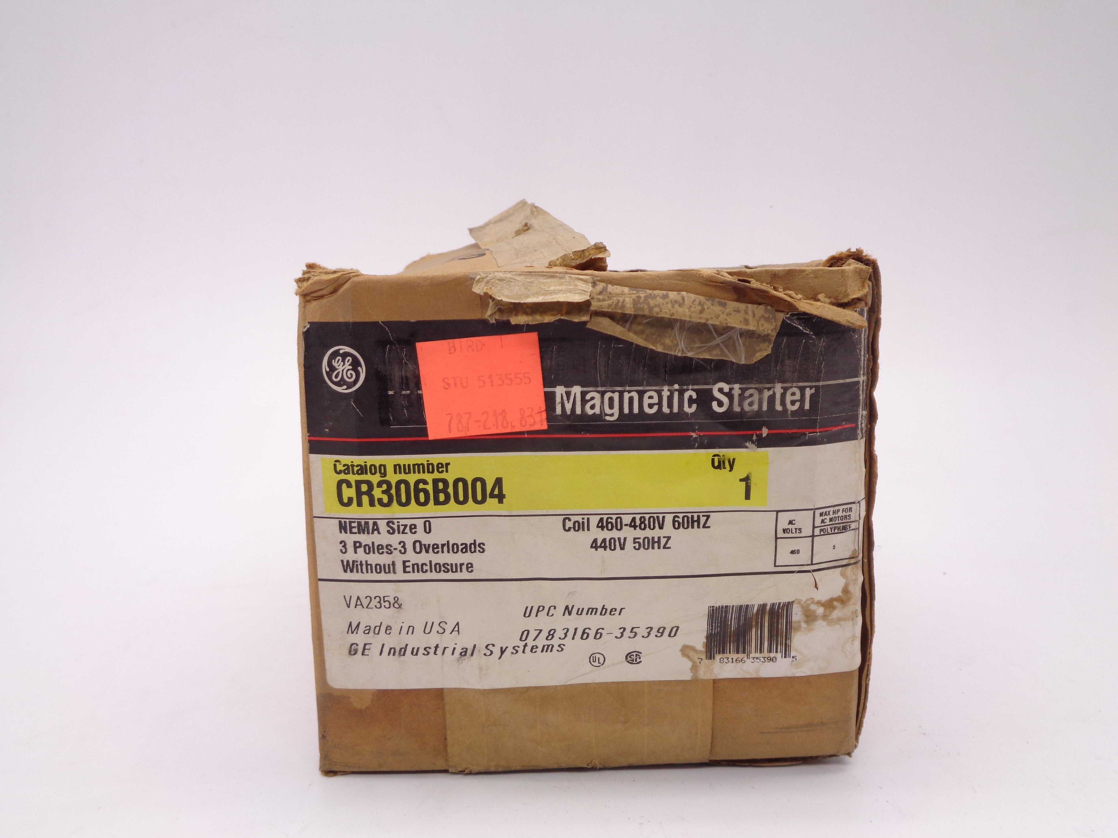 GENERAL ELECTRIC CR306B004 SER. A 440/460-480V 18A NSMP