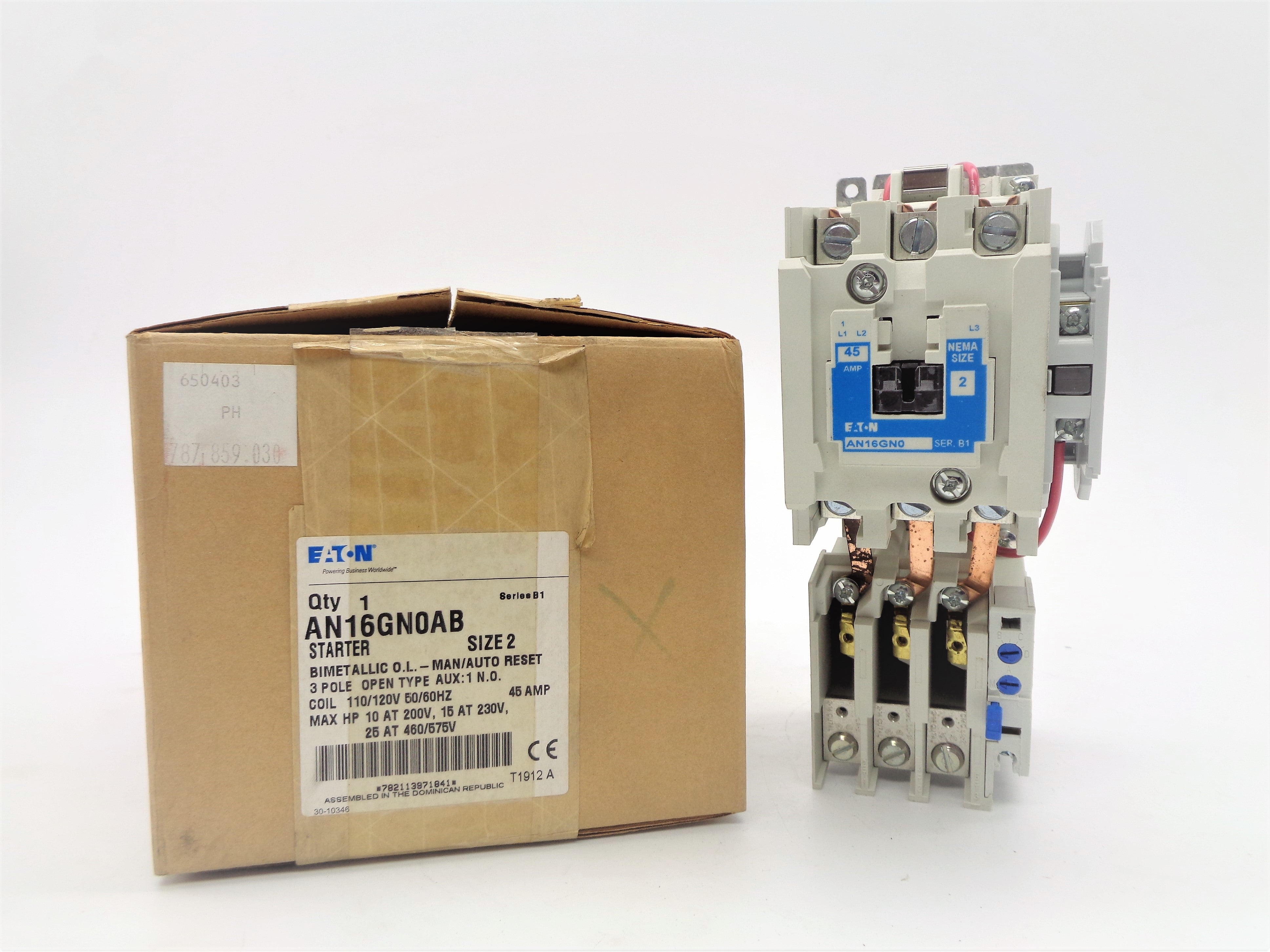 EATON AN16GN0AB SER. B1 110/120V 45A NSMP