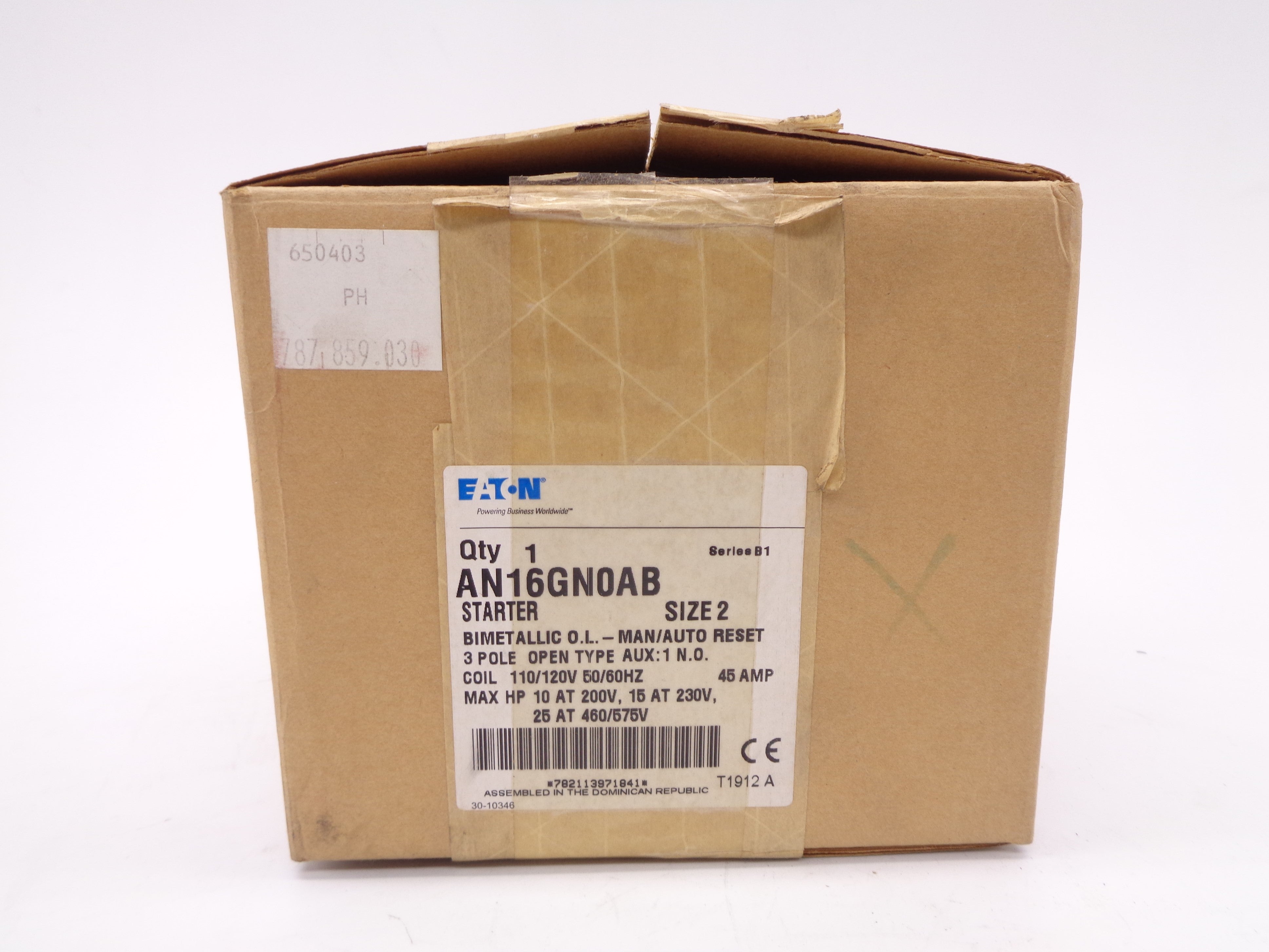 EATON AN16GN0AB SER. B1 110/120V 45A NSMP