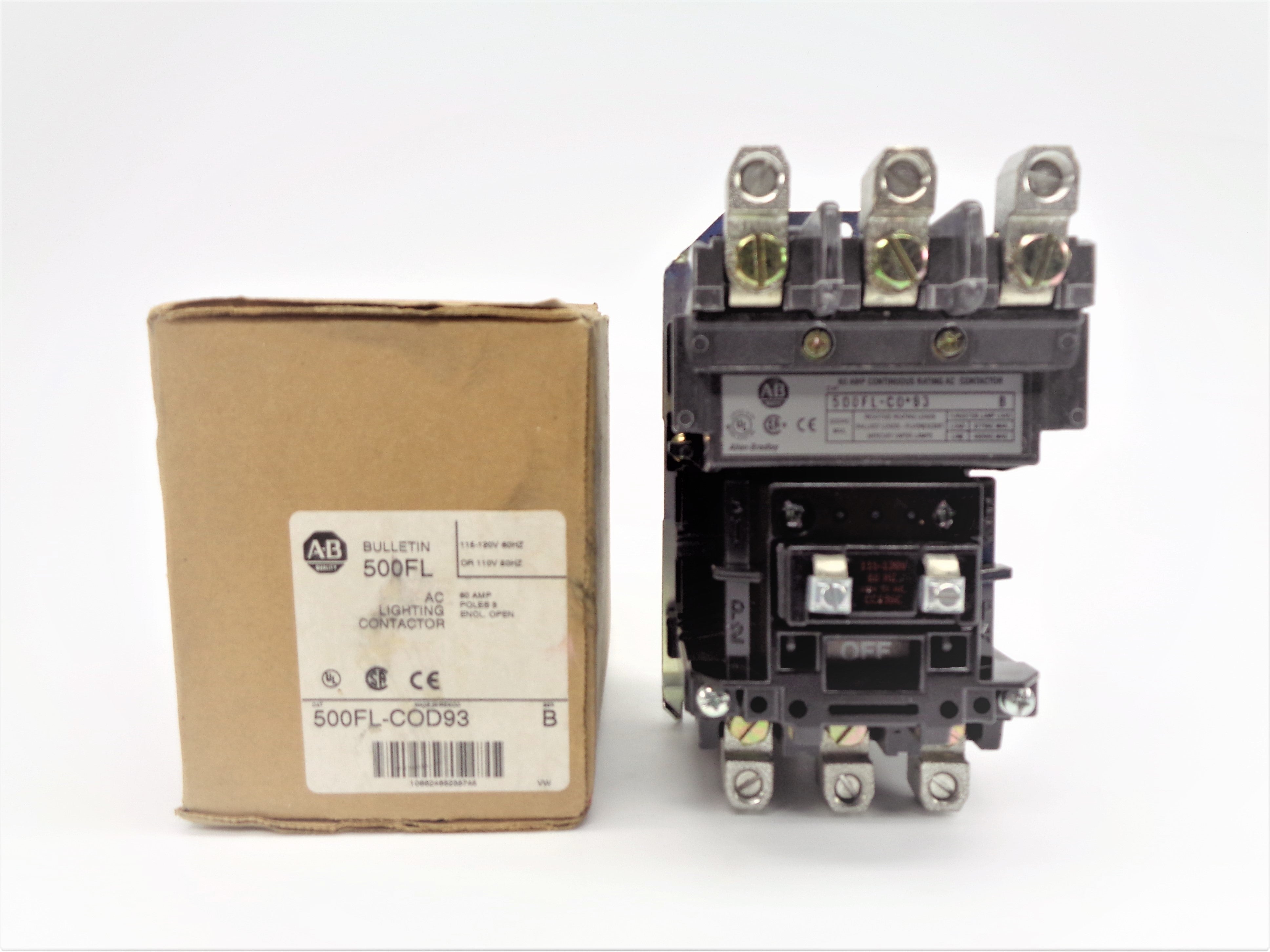 ALLEN BRADLEY 500FL-COD93 SER. B 110/115-120V 60A (BR/WH) NSMP