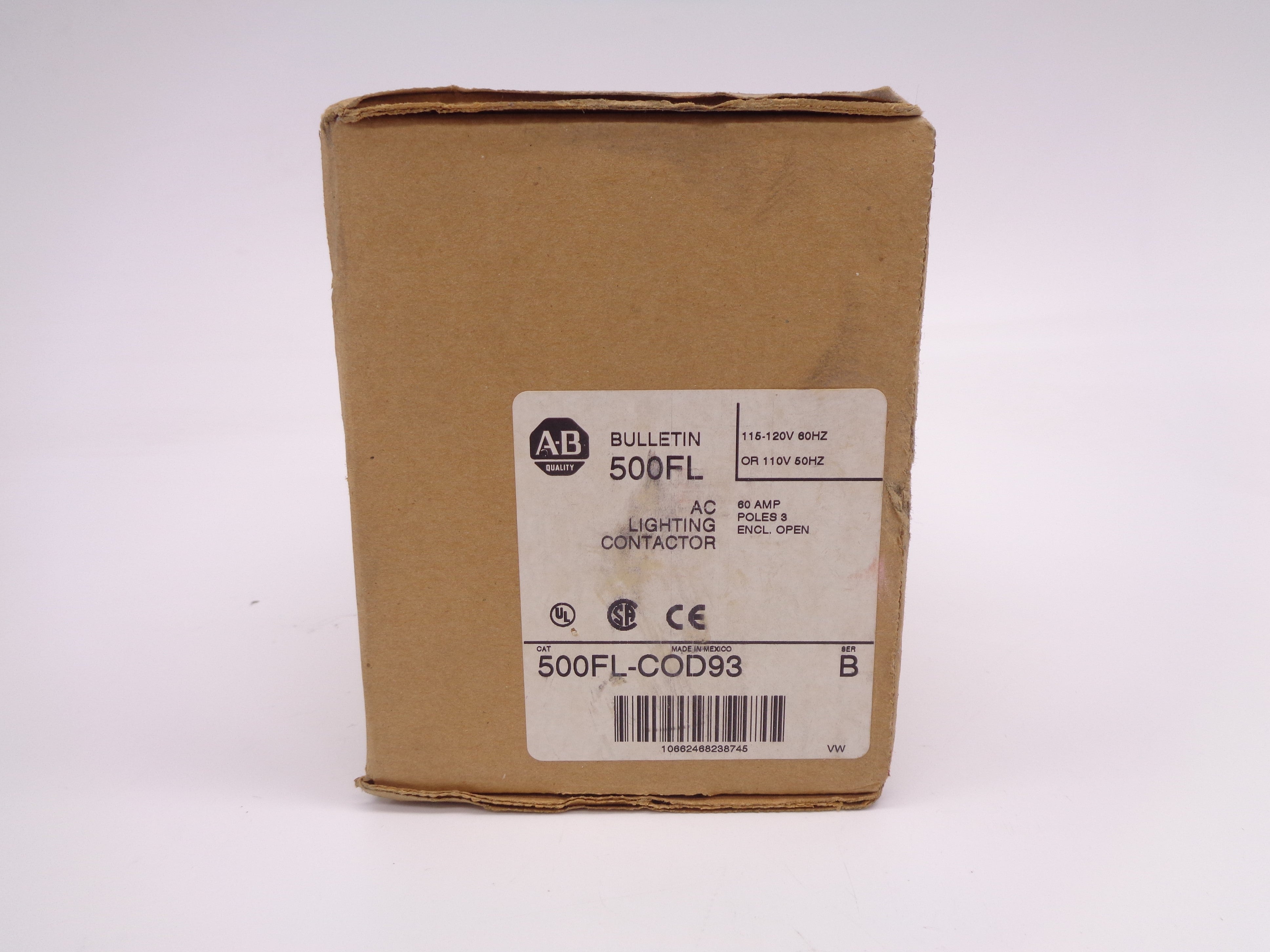 ALLEN BRADLEY 500FL-COD93 SER. B 110/115-120V 60A (BR/WH) NSMP