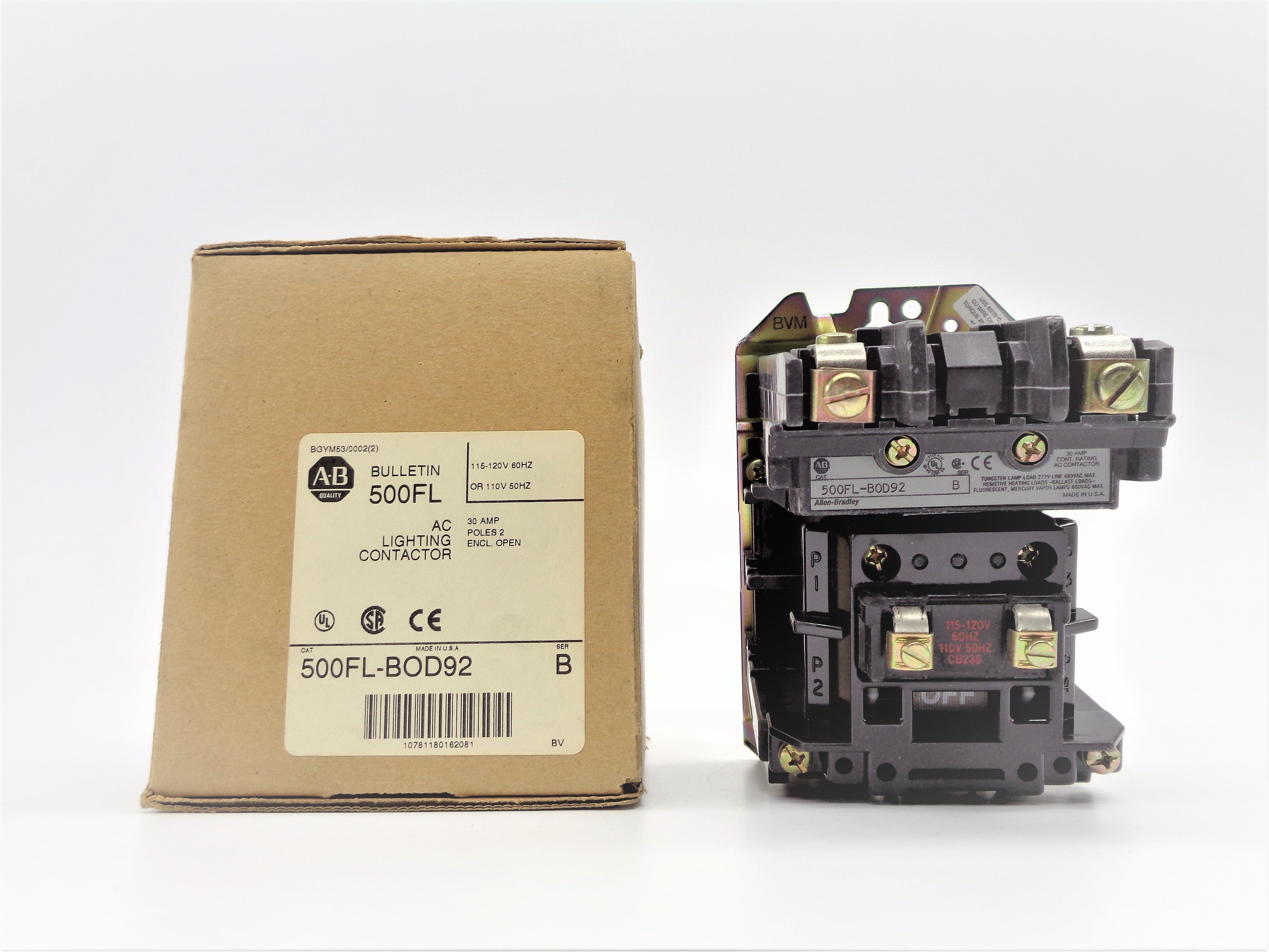 ALLEN BRADLEY 500FL-BOD92 120V SER. B (BR/WH) NSMP