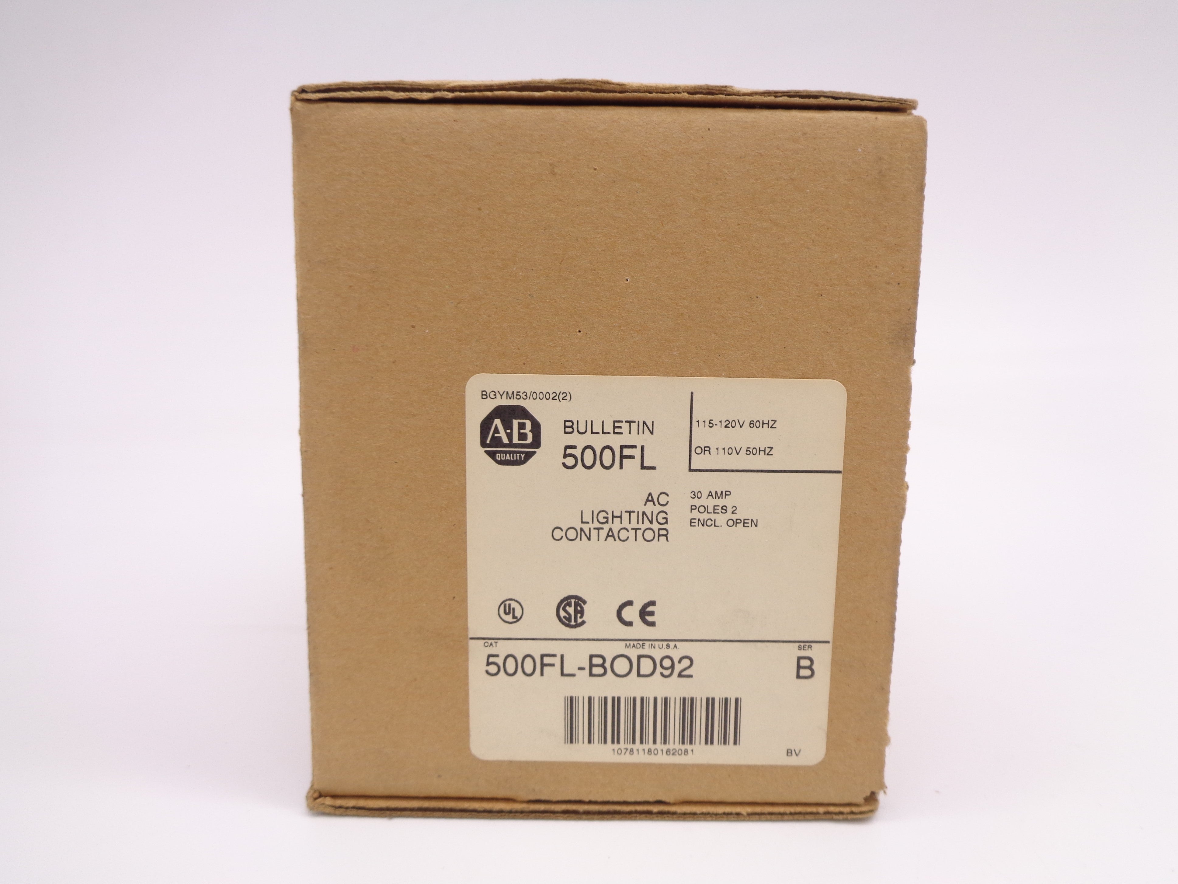 ALLEN BRADLEY 500FL-BOD92 120V SER. B (BR/WH) NSMP