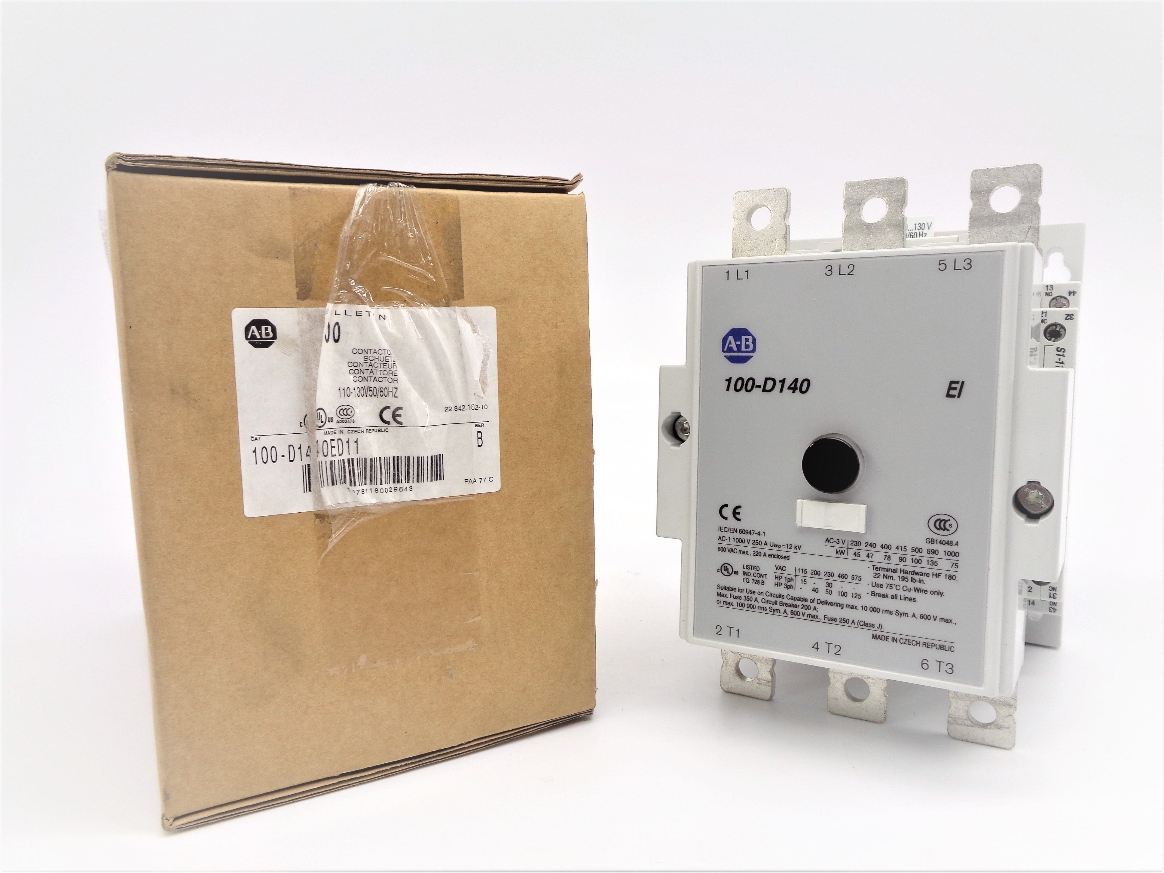 ALLEN BRADLEY 100-D140ED11 130V SER. B (BR/WH) NSMP