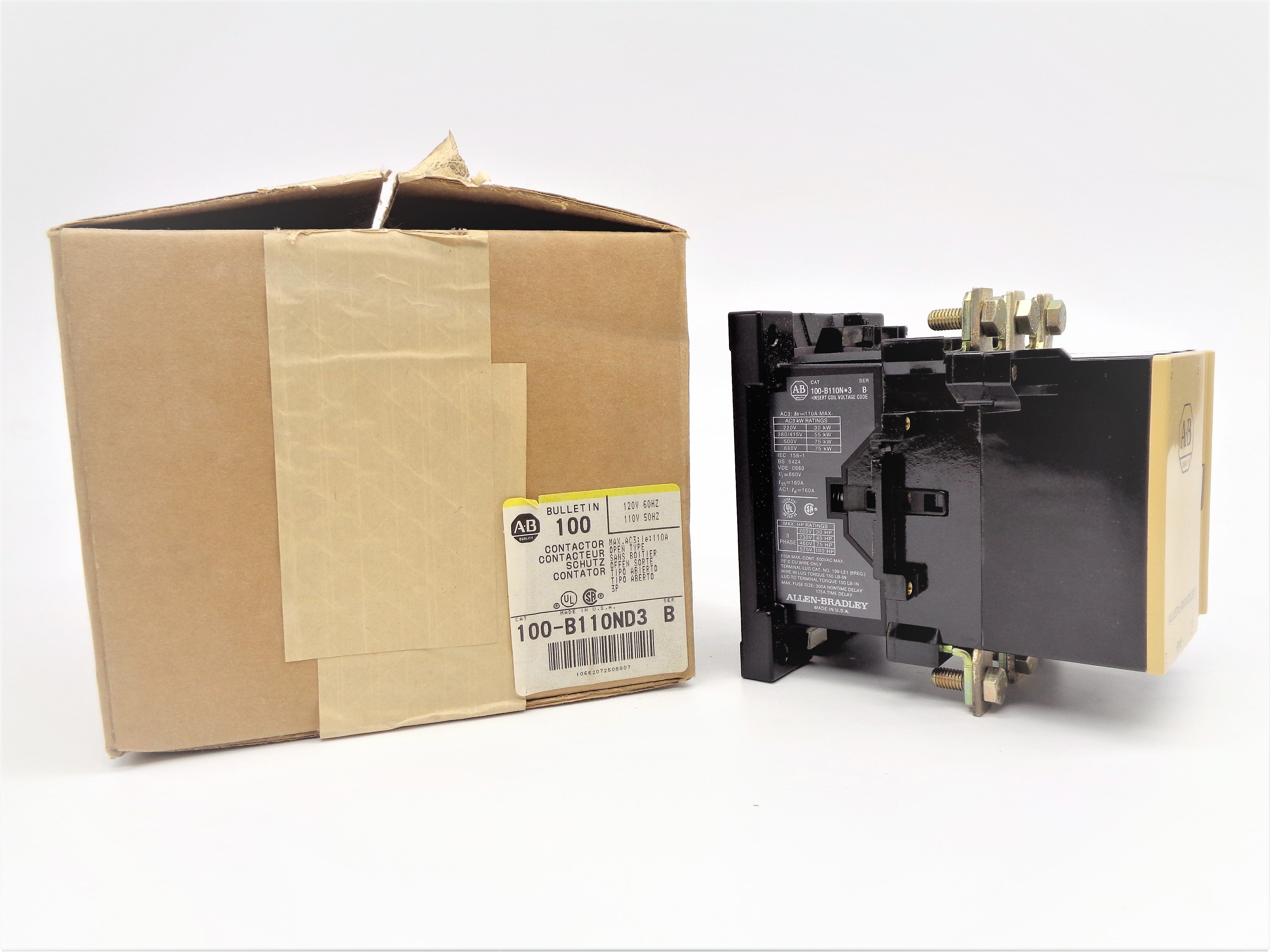 ALLEN BRADLEY 100-B110ND3 120V SER. B (BR/YL) NSMP