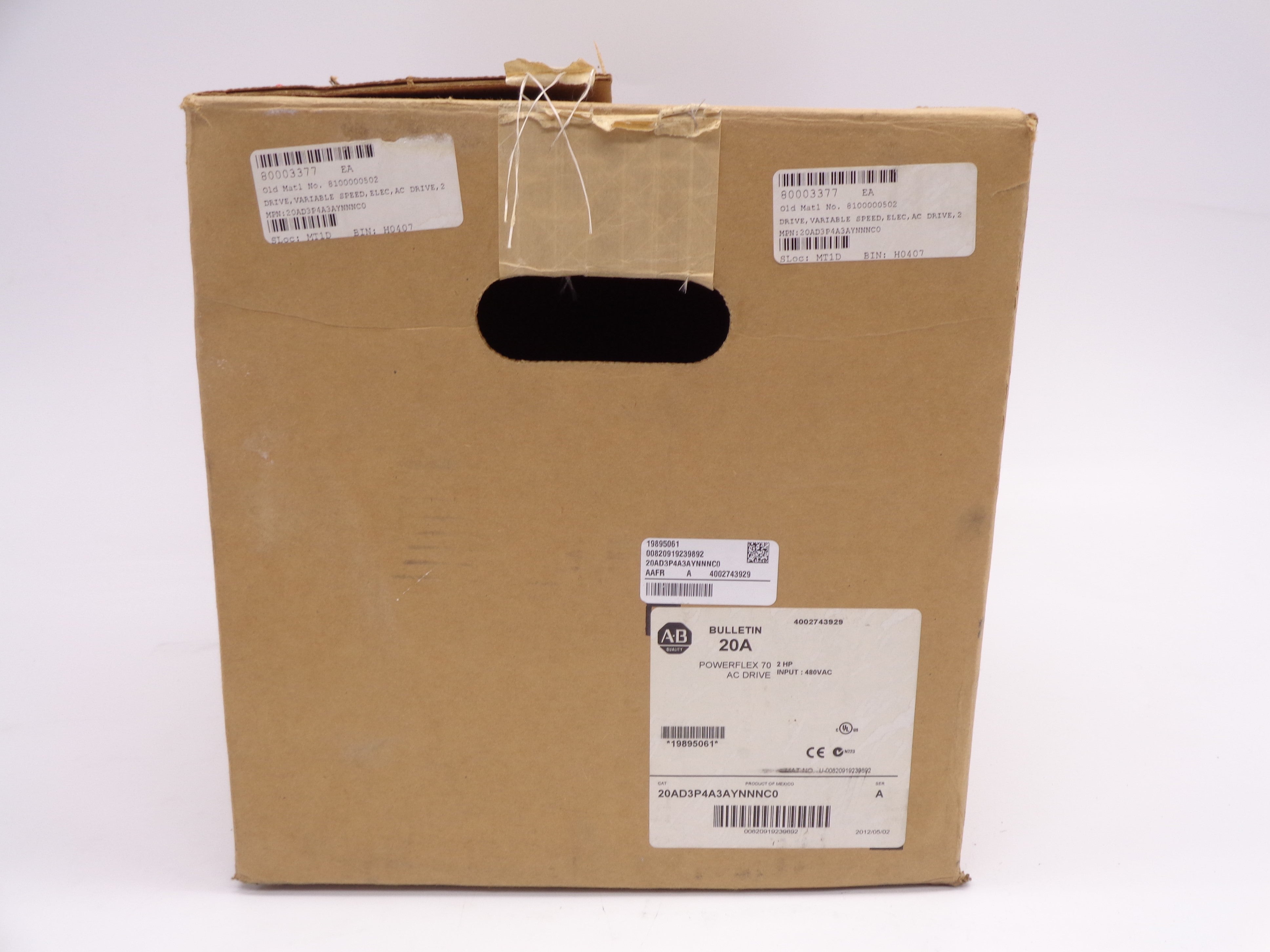 ALLEN BRADLEY 20AD3P4A3AYNNNC0 SER. A F/W 2.008 NSMP