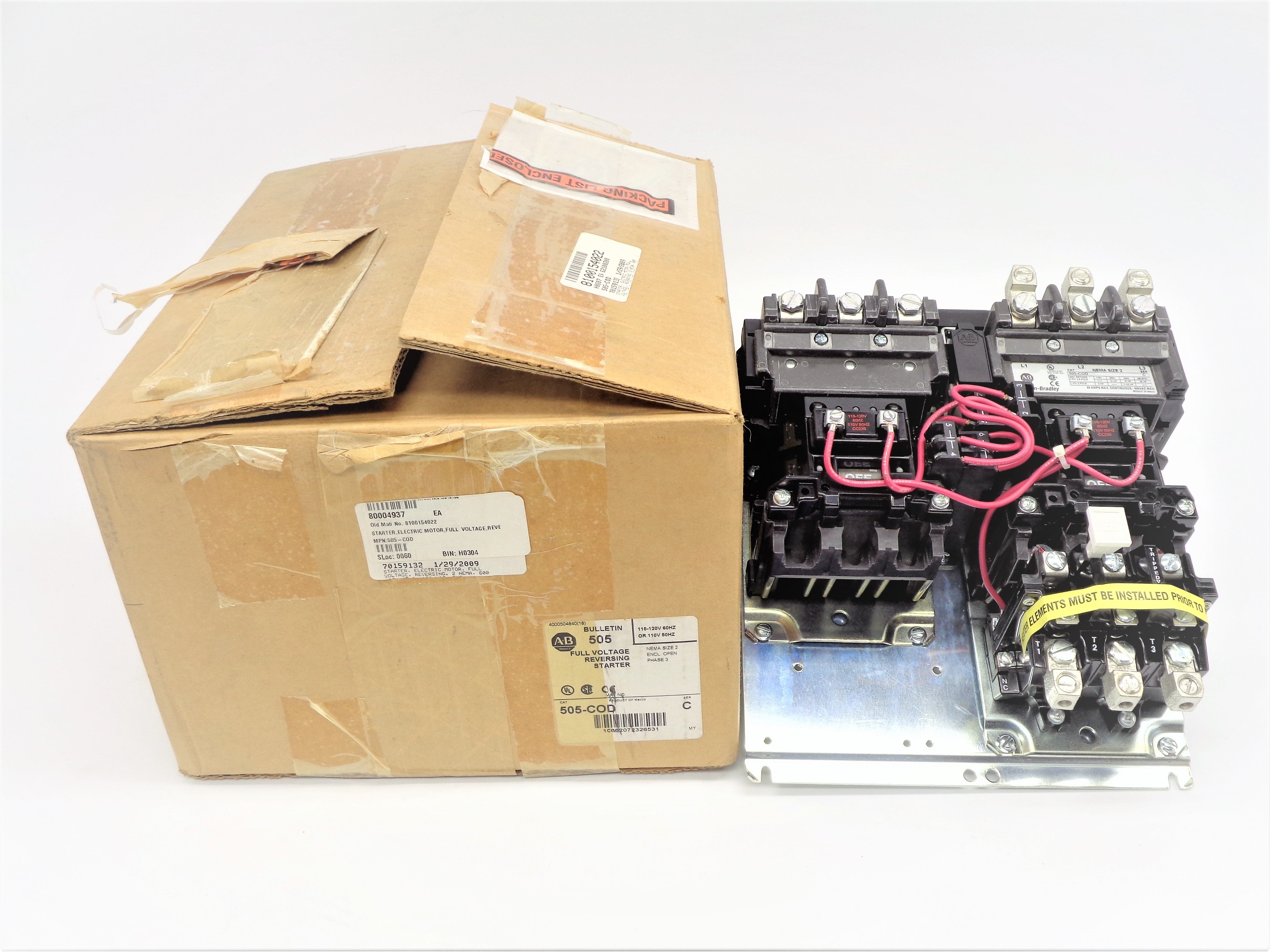 INDUSTRIAL SPARE PART 505-COD SER. C 110/115-120V (BR/WH) NSMP
