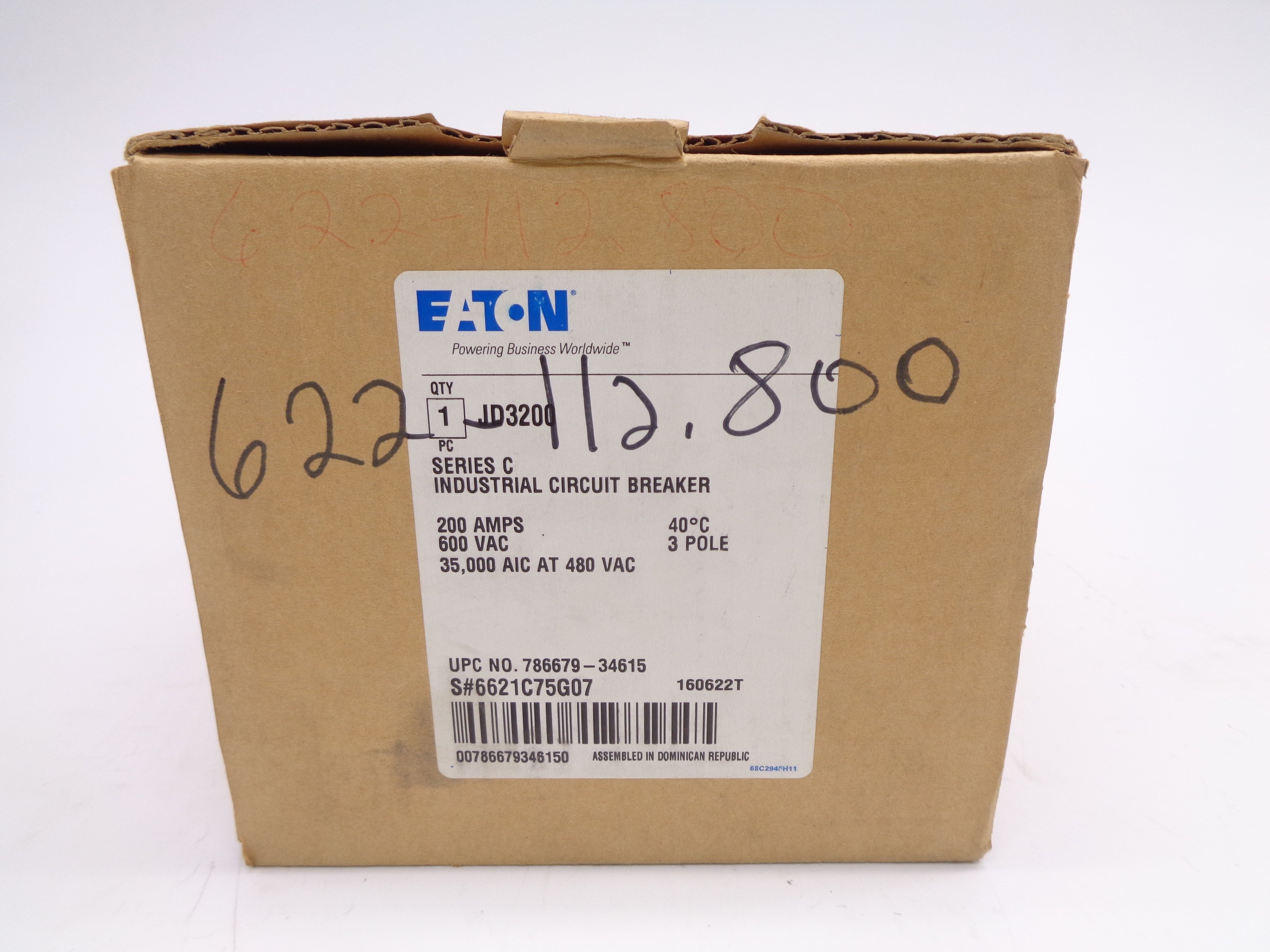 EATON JD3200 200A 600V SER. C NSMP