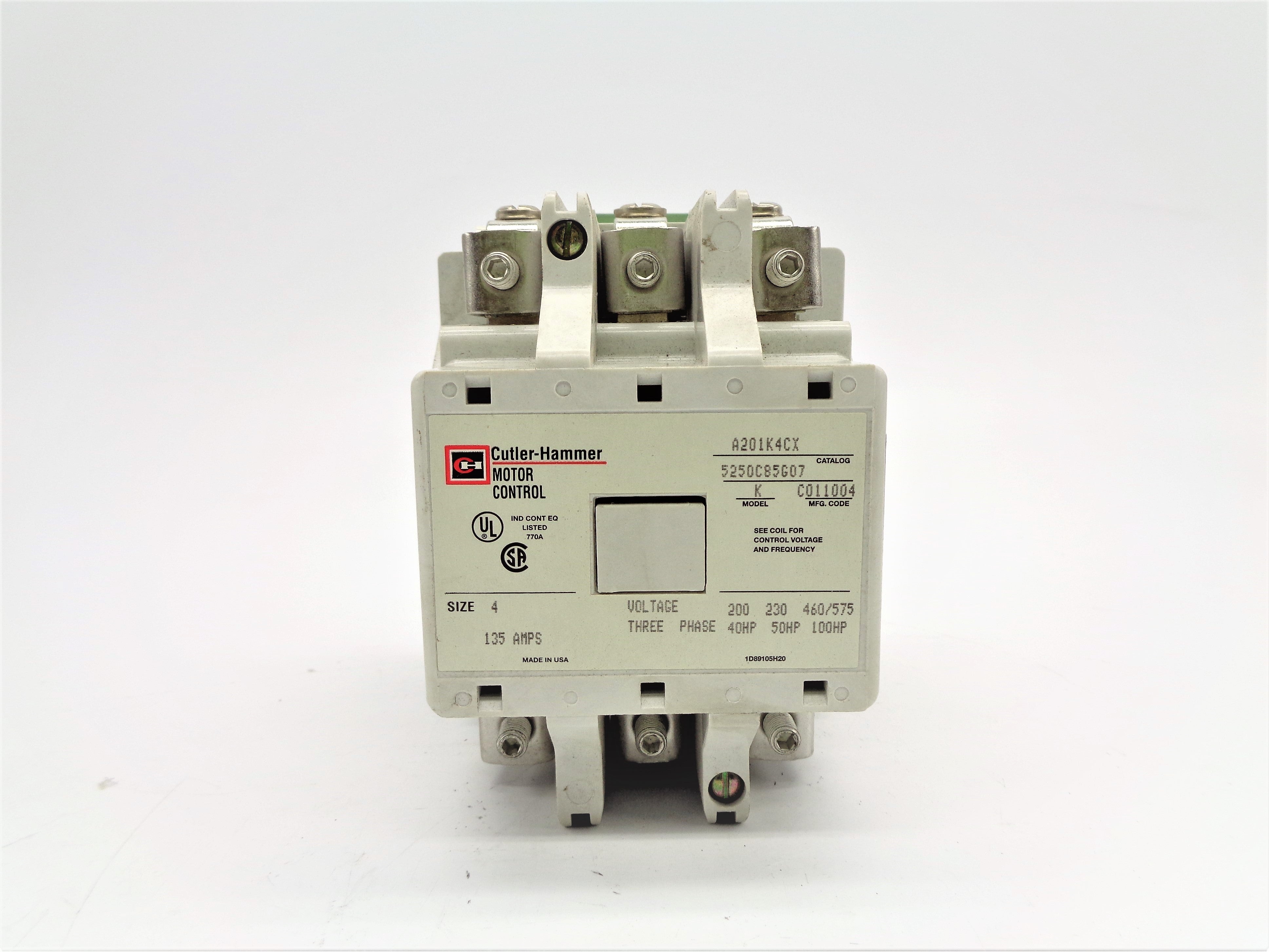 CUTLER HAMMER A201K4CX 480V NSNP