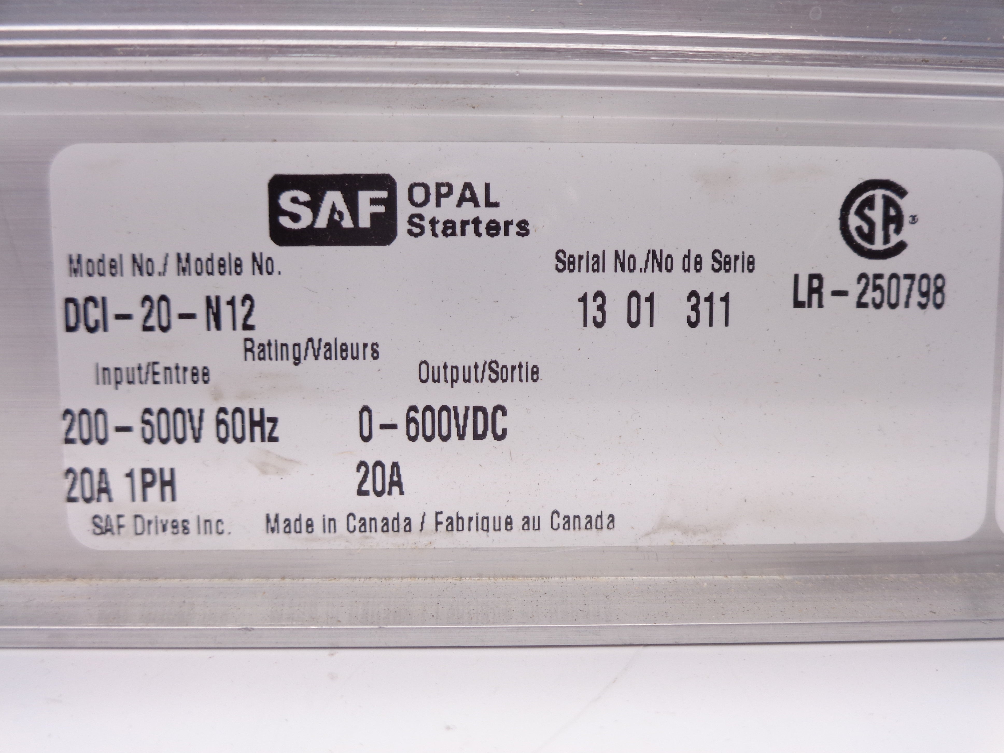 SAF DCI-20-N12 NSNP
