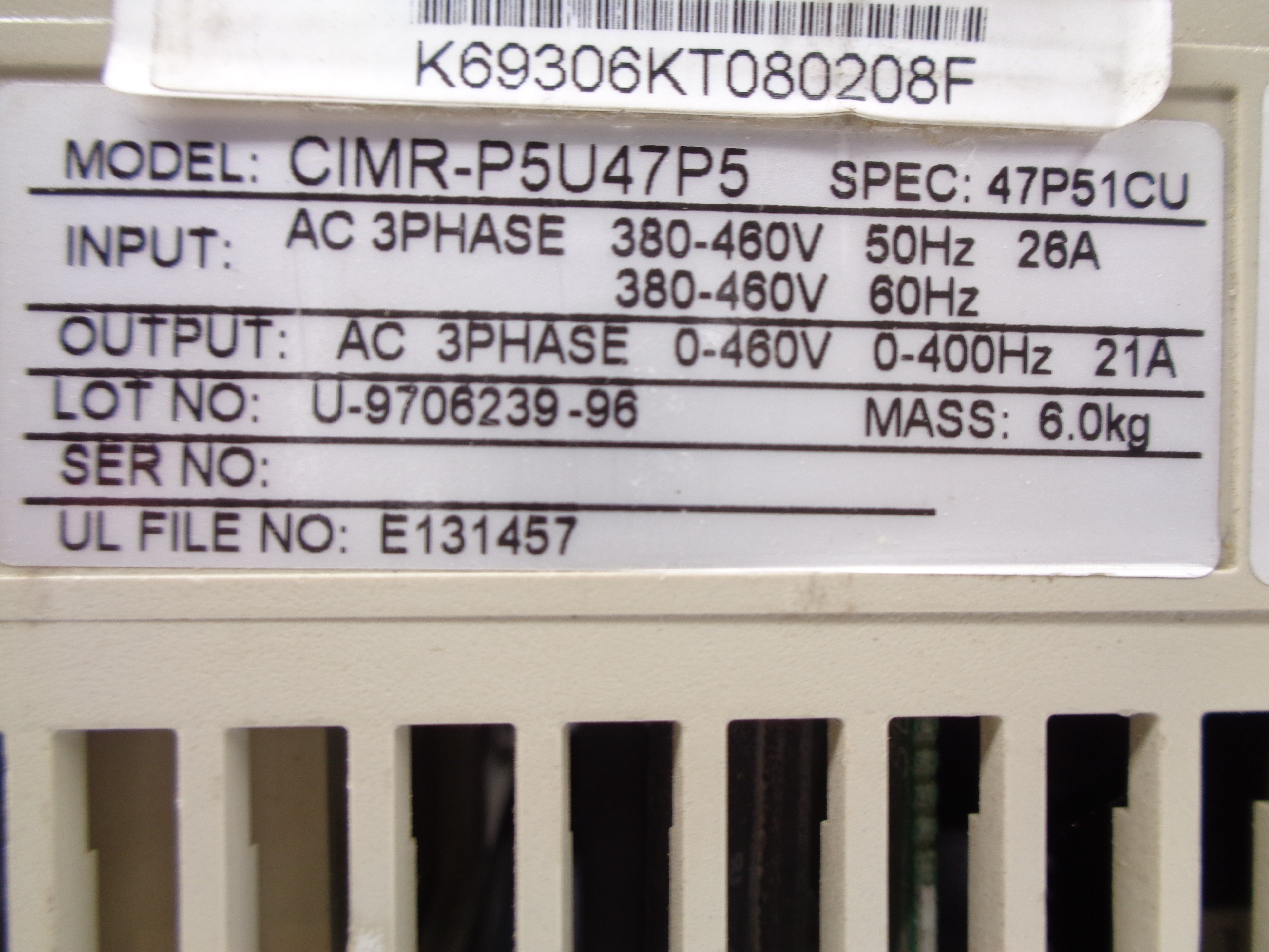 EMS CIMR-P5U47P5 UNMP