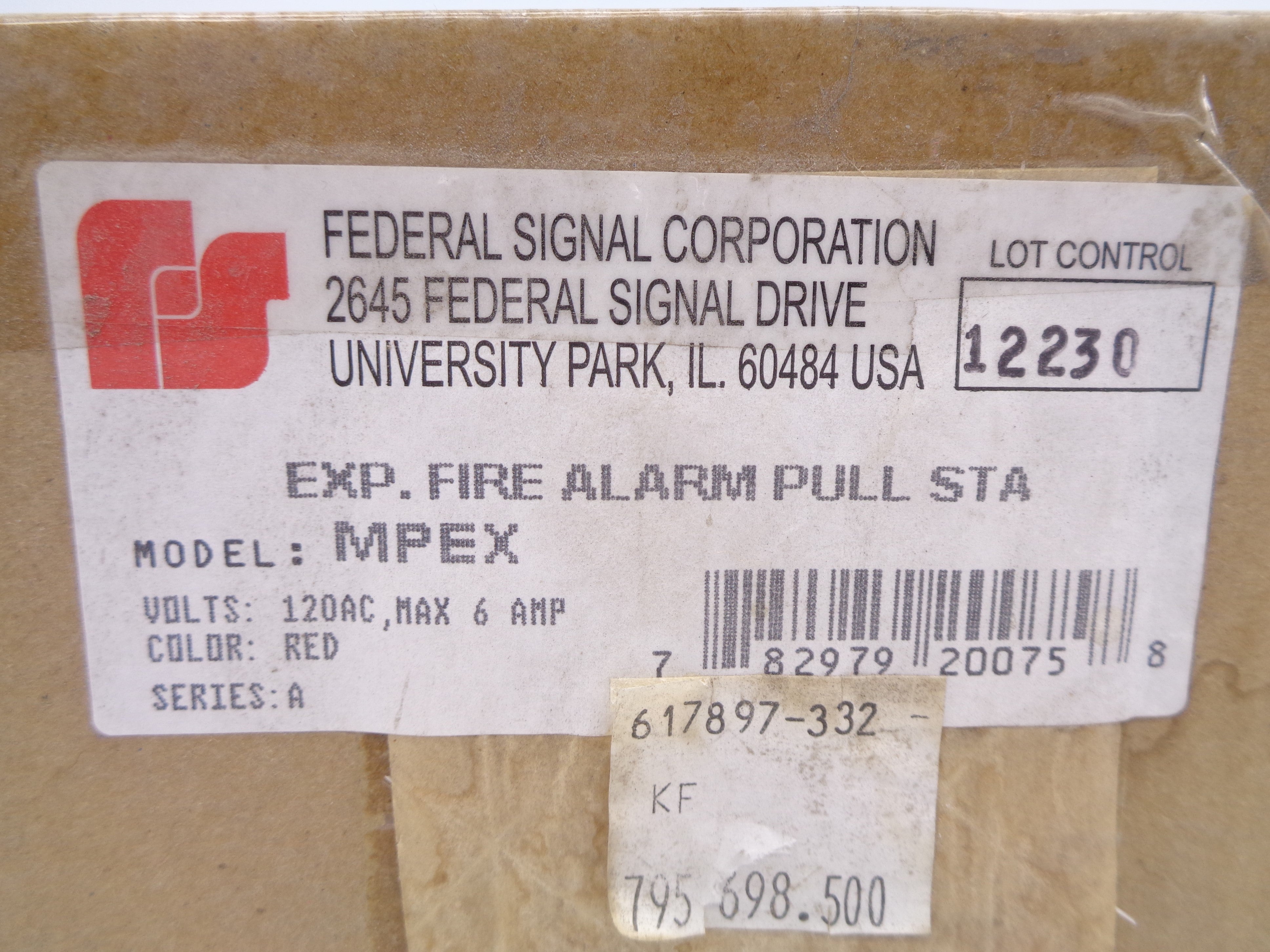 FEDERAL SIGNAL MPEX NSFS