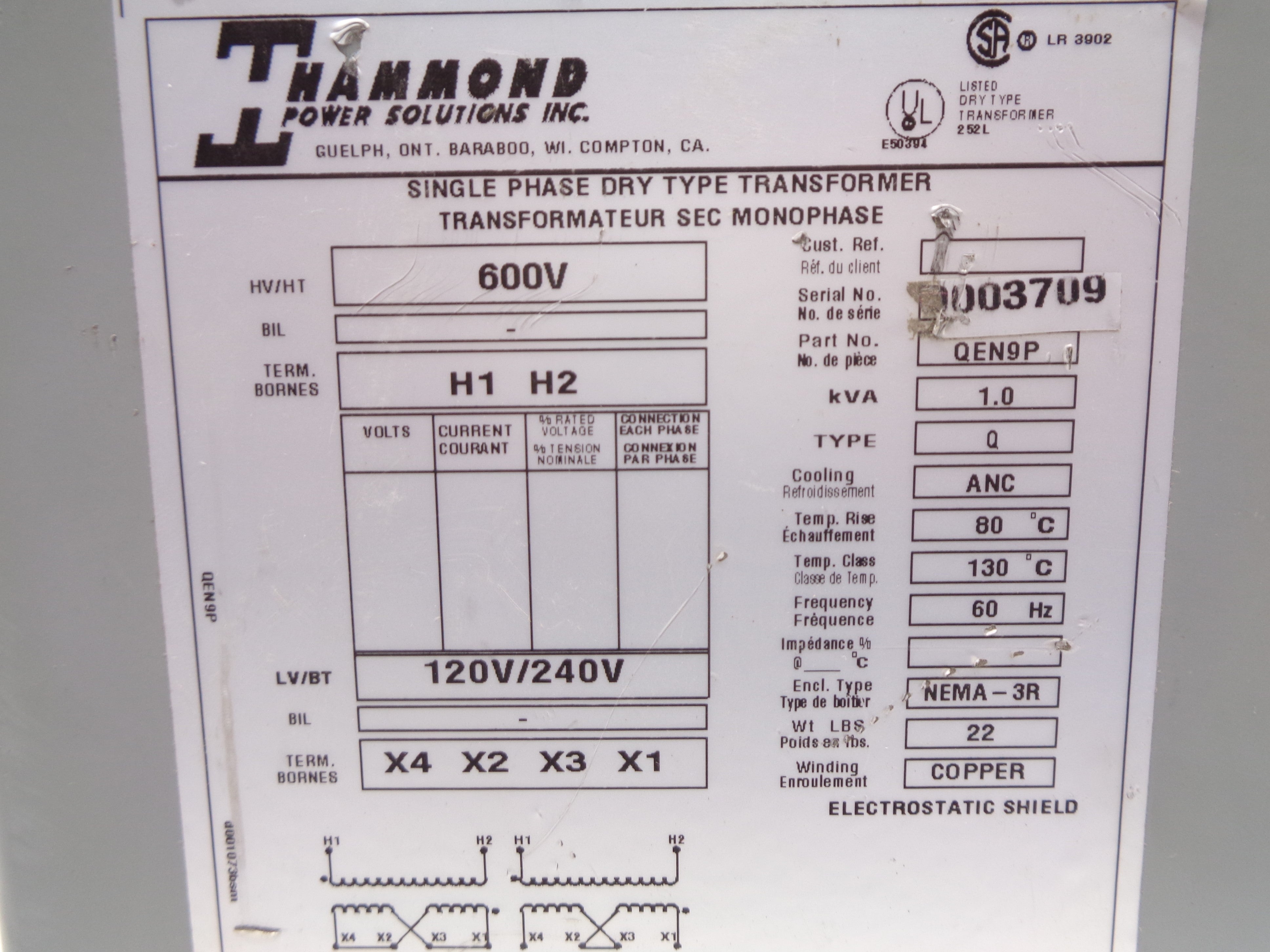 HAMMOND QEN9P NSNP