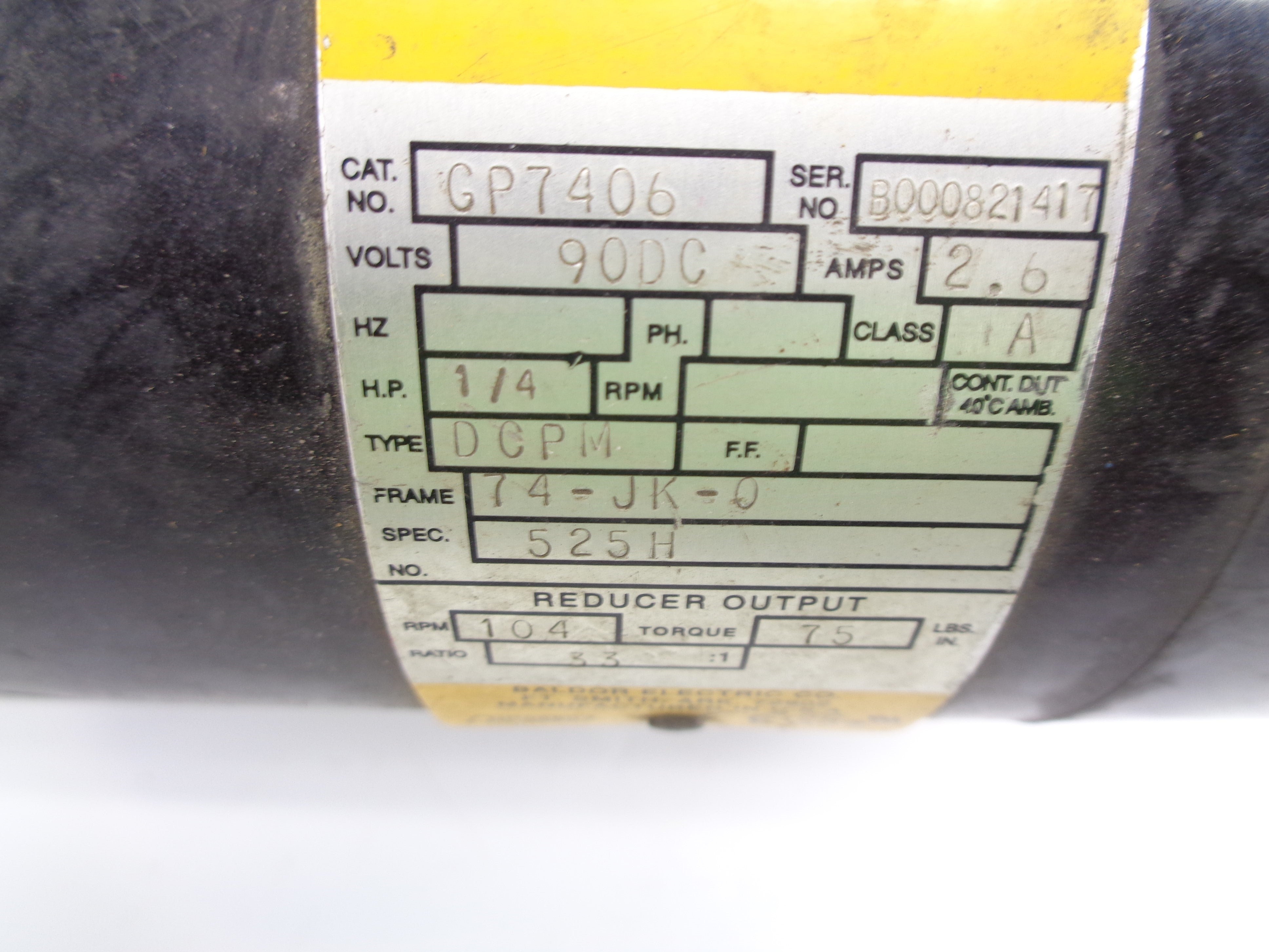 BALDOR GP7406 NSNP