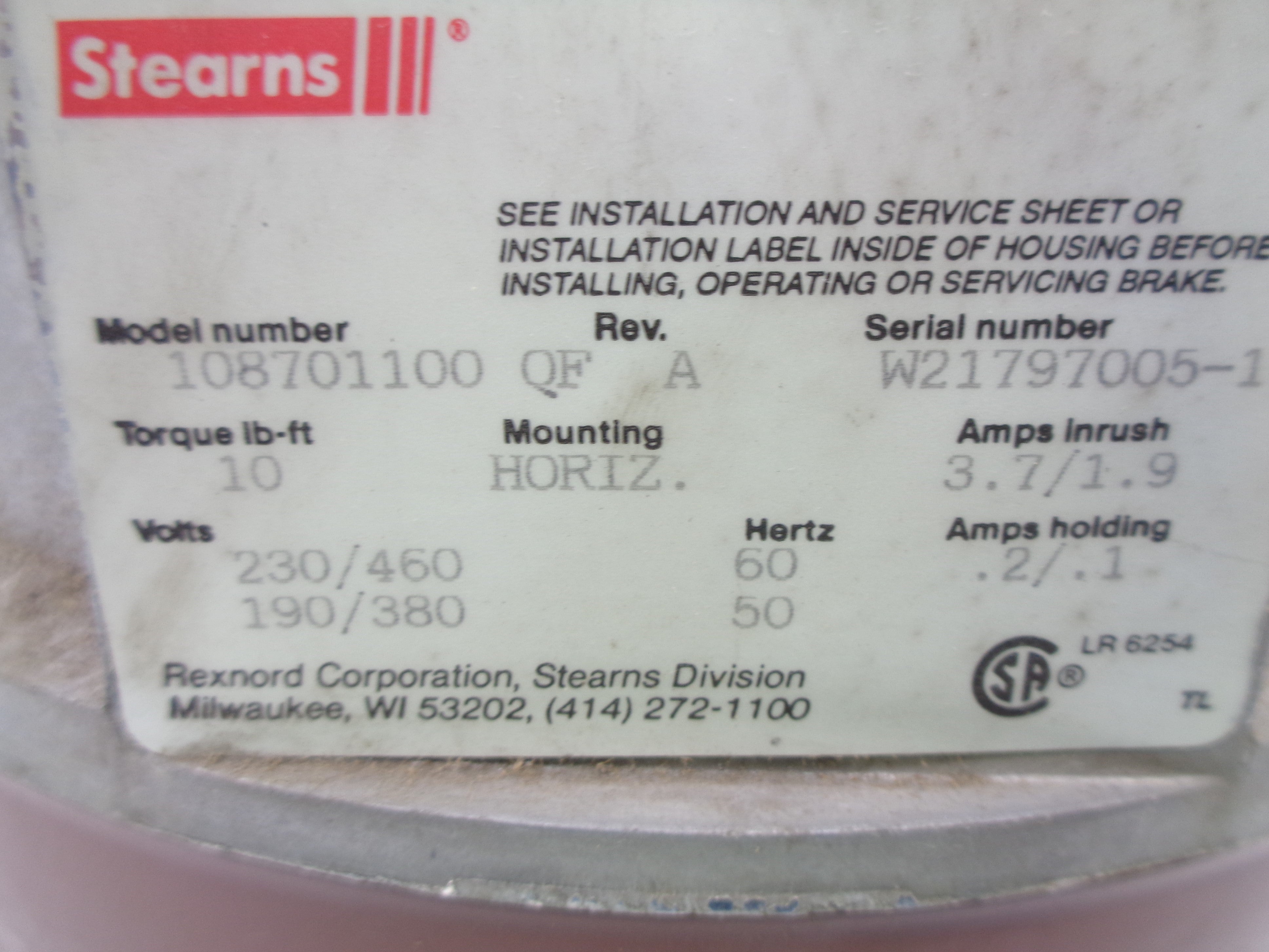 STEARNS 108701100QF NSNP