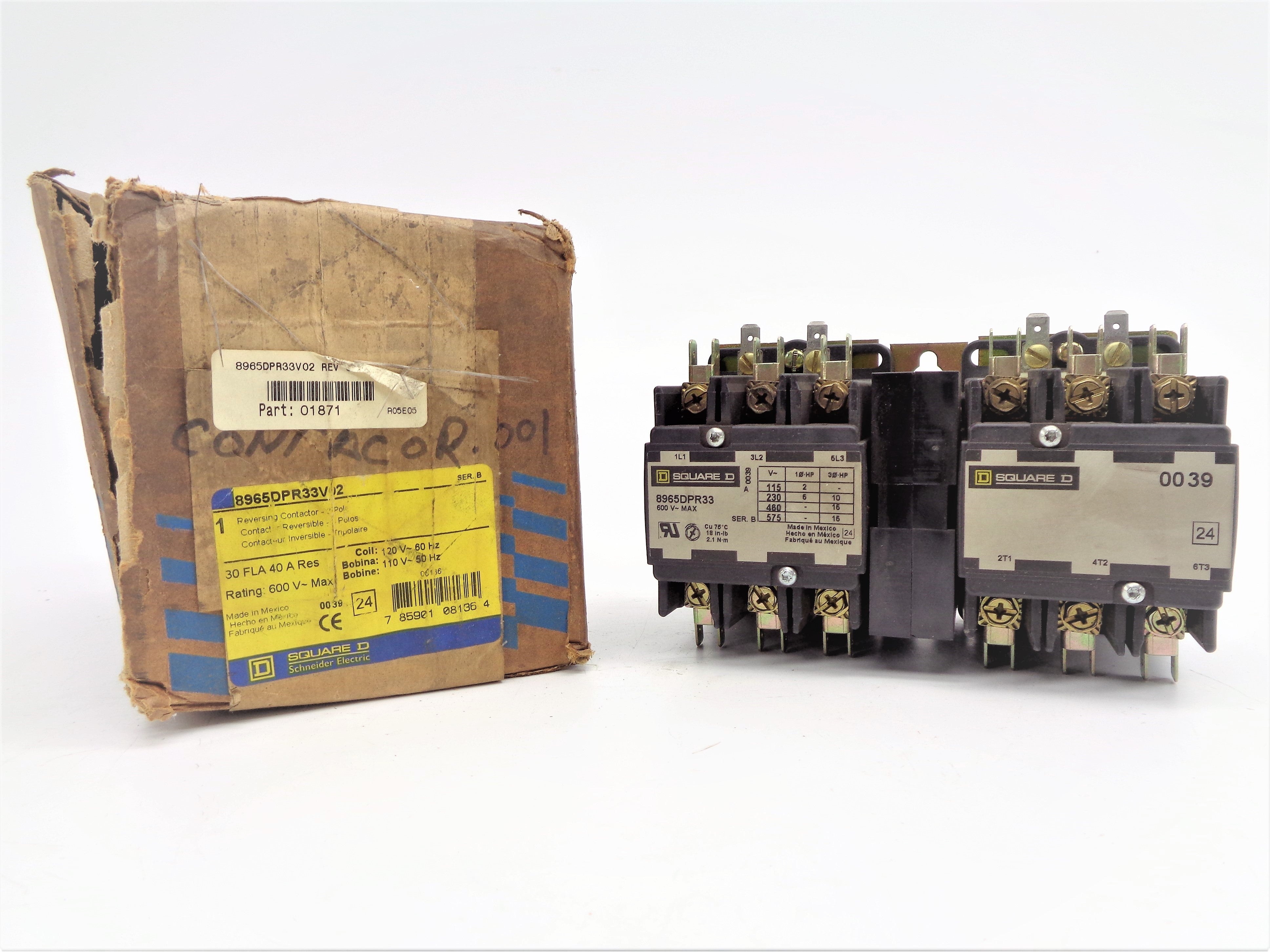 SQUARE D 8965DPR33VO2 SER. B 120V NSMP