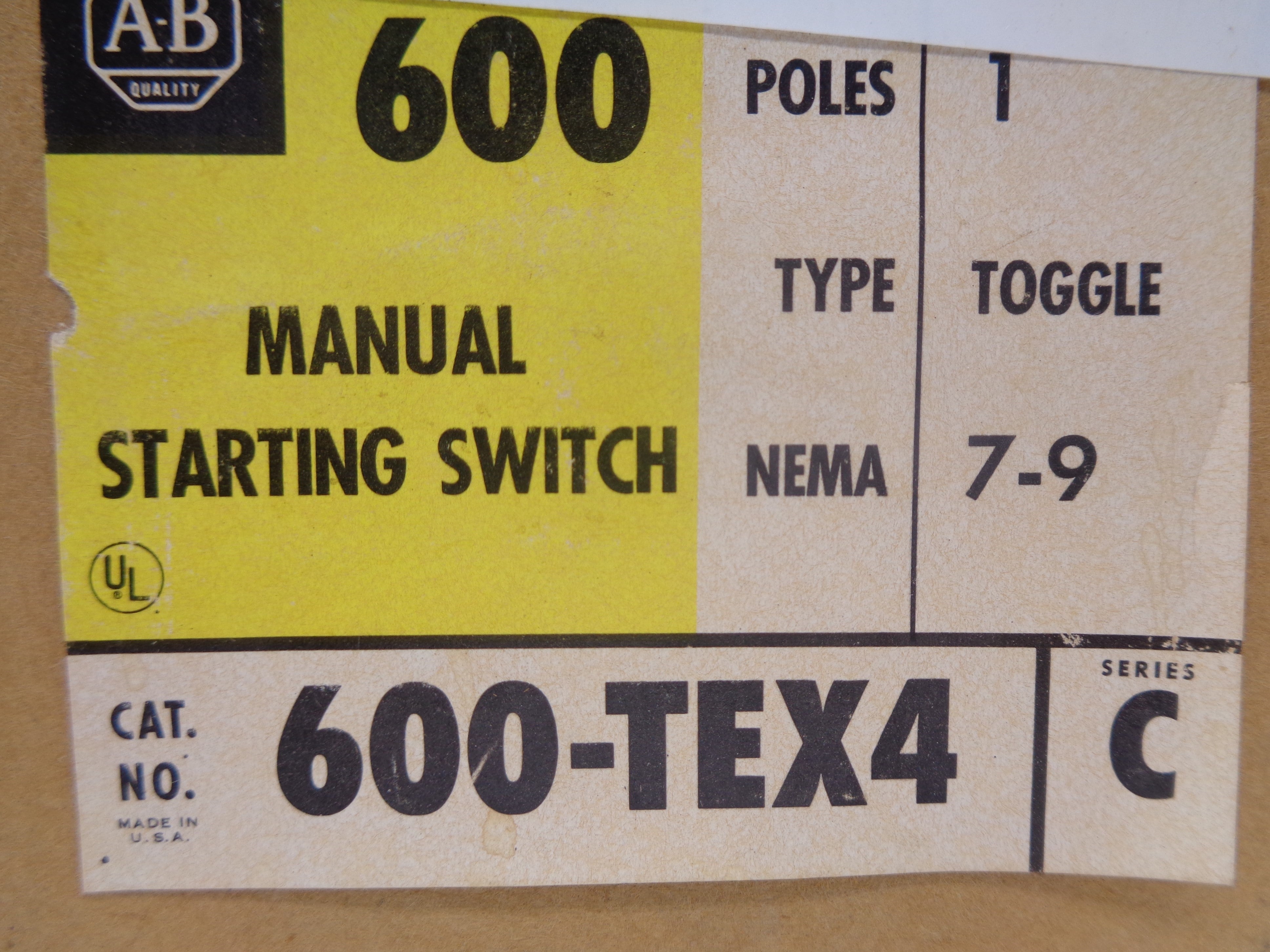 INDUSTRIAL SPARE PART 600-TEX4 SER. C (BR/YL) NSFS