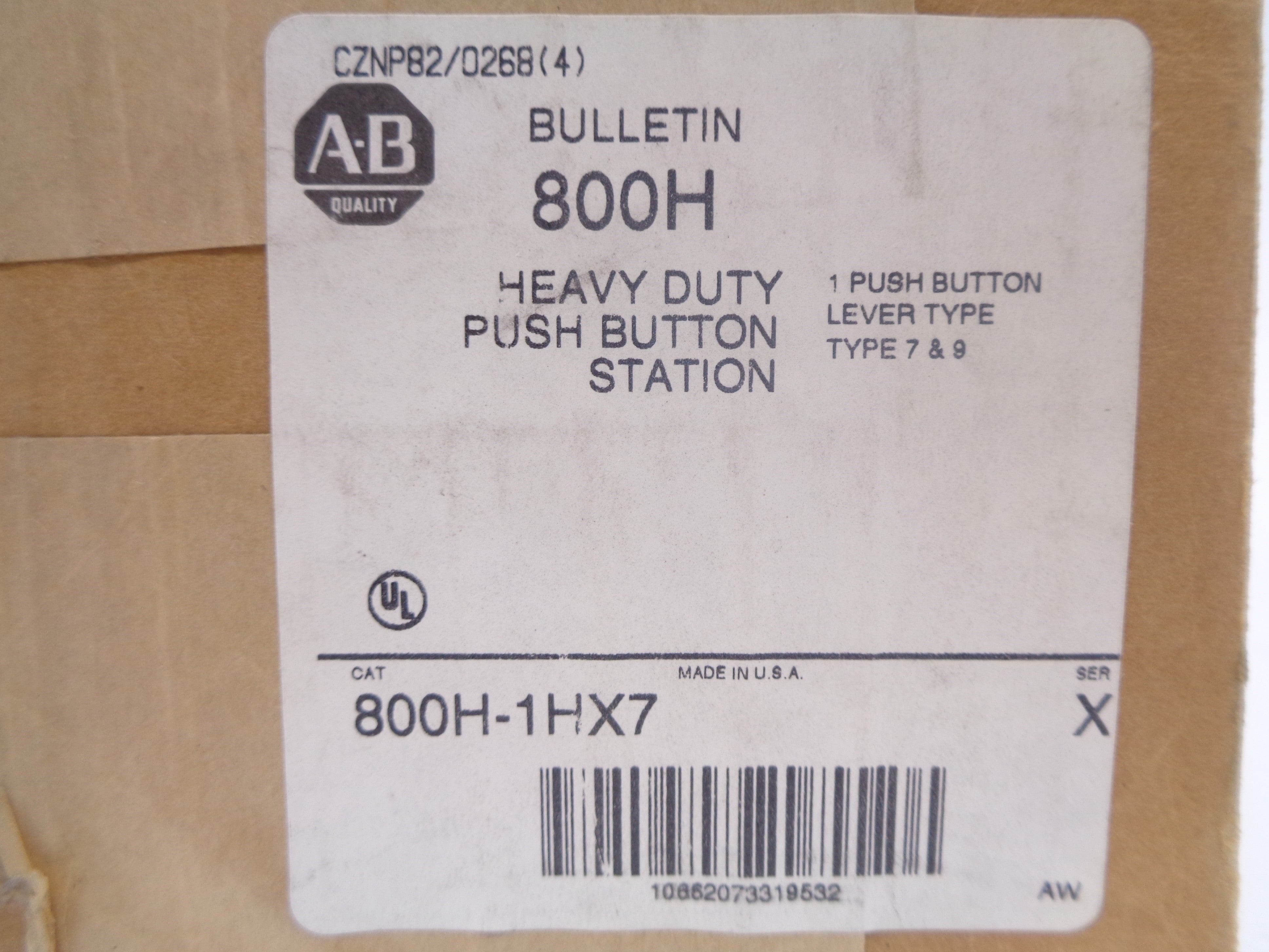 INDUSTRIAL SPARE PART 800H-1HX7 SER. X (BR/WH) NSFS