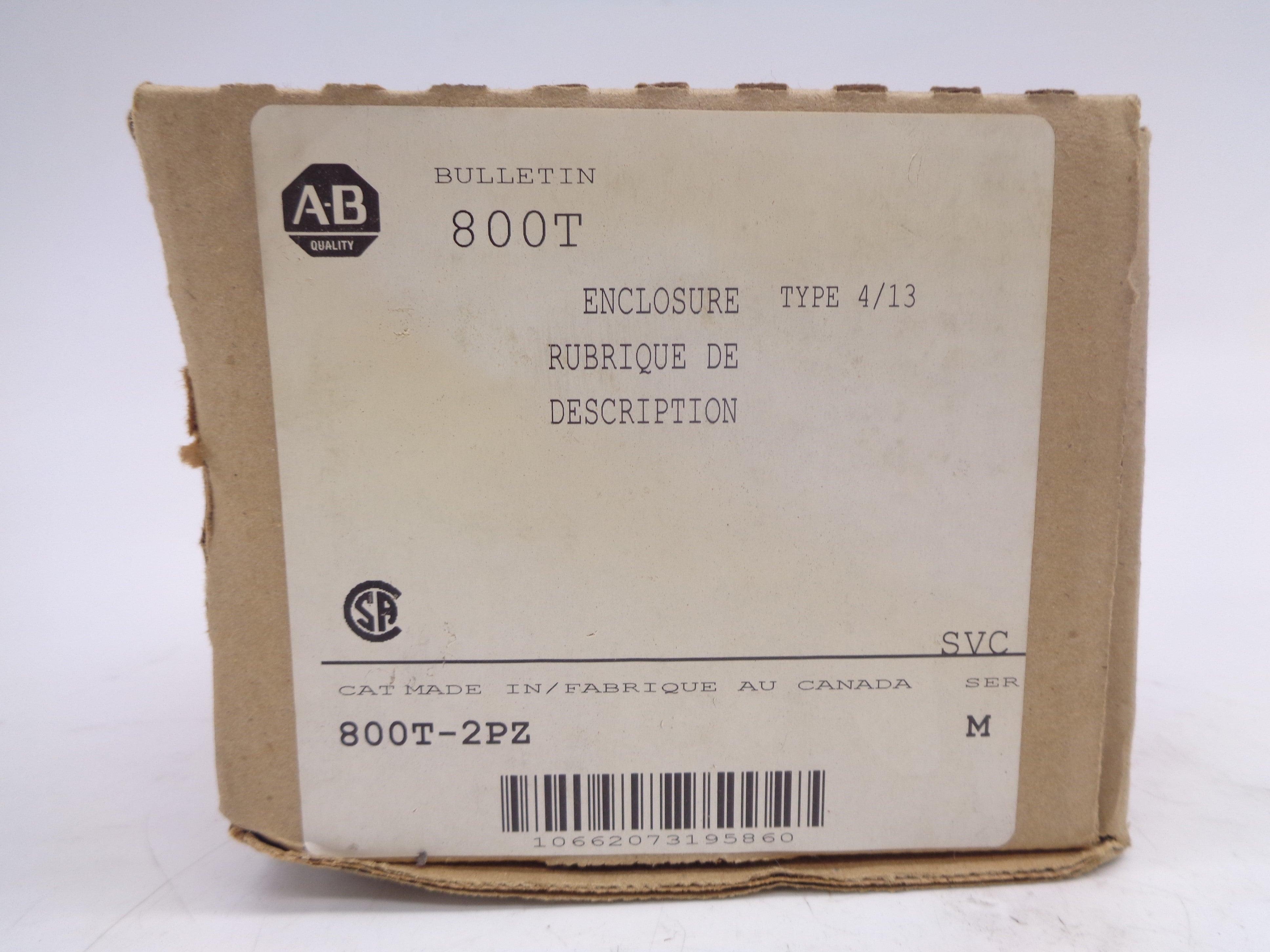 INDUSTRIAL SPARE PART 800T-2PZ SER. M (BR/WH) NSMP