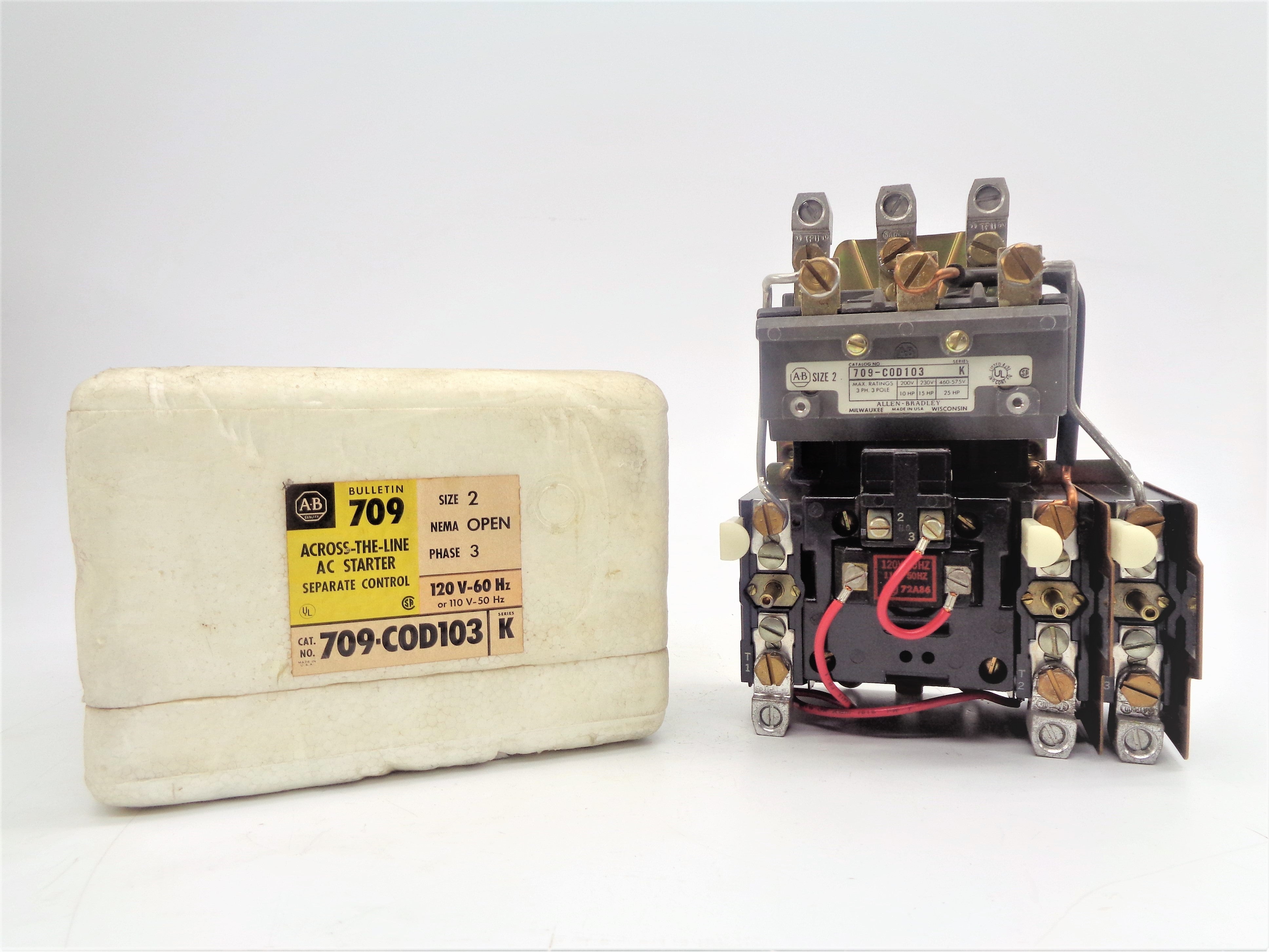 ALLEN BRADLEY 709-COD103 SER. K (WH/YL) NSMP