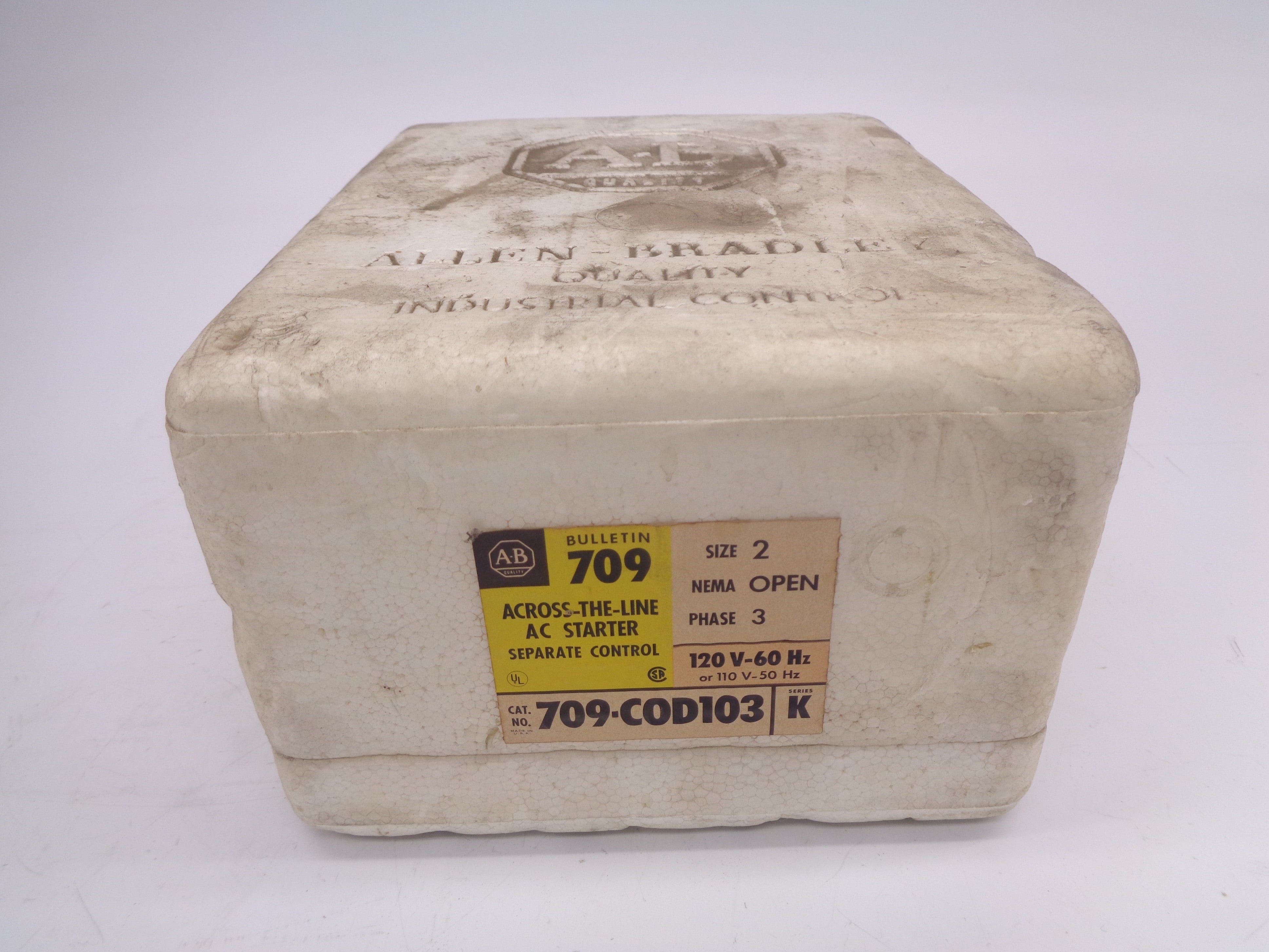 ALLEN BRADLEY 709-COD103 SER. K (WH/YL) NSMP
