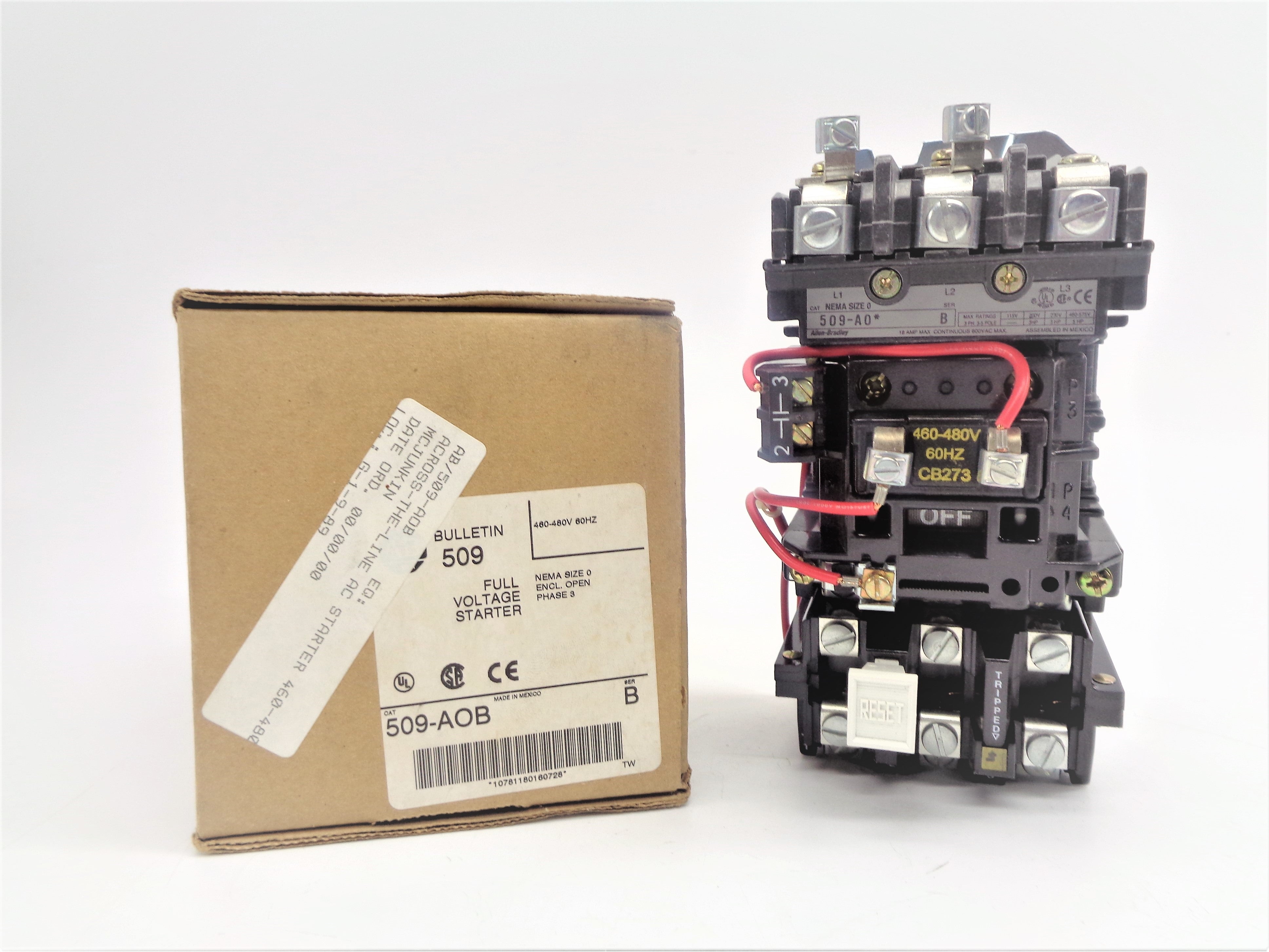 ALLEN BRADLEY 509-AOB SER. B (BR/WH) NSMP