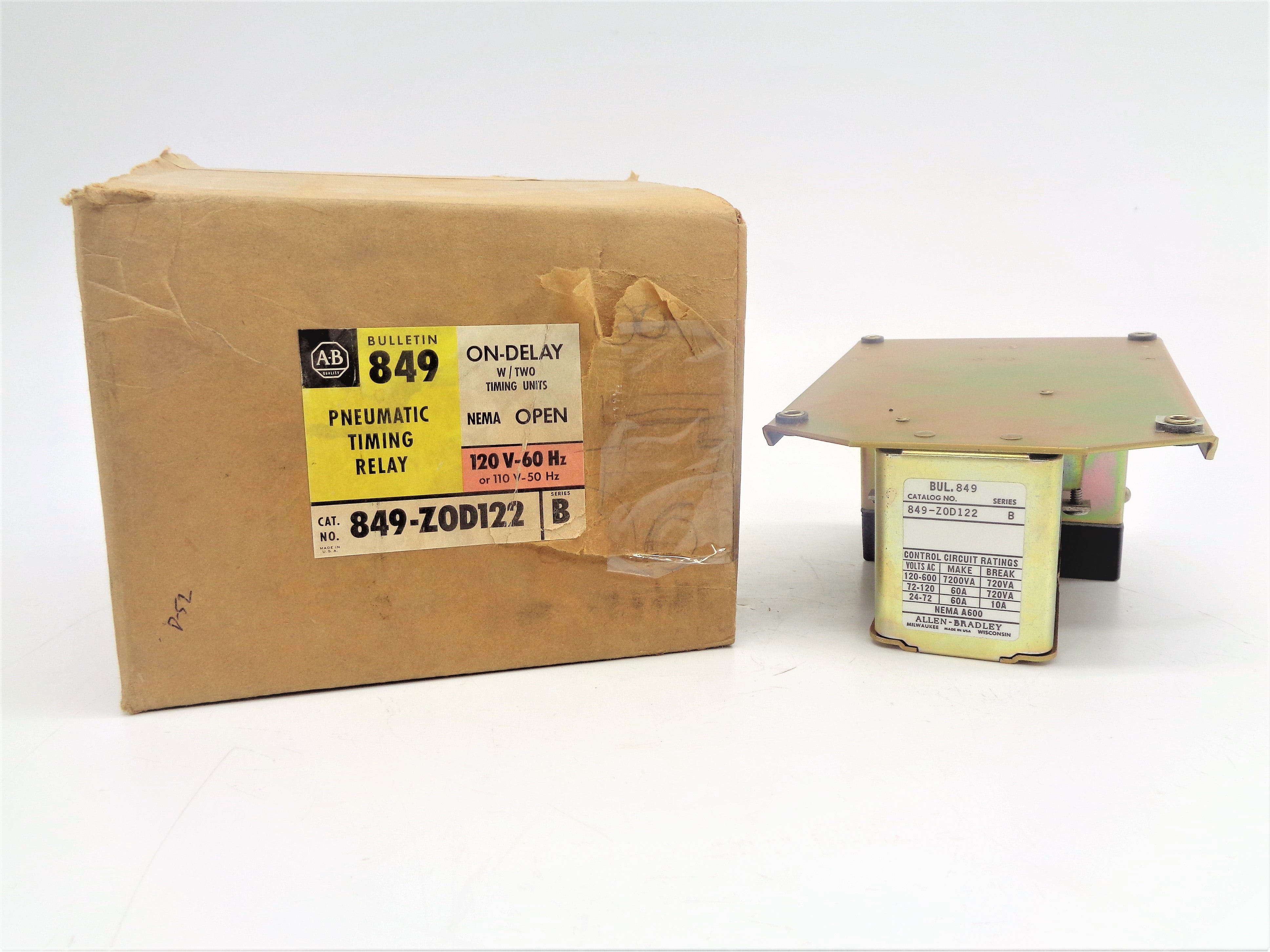 ALLEN BRADLEY 849-ZOD122 SER. B 120V (BR/YL) NSMP