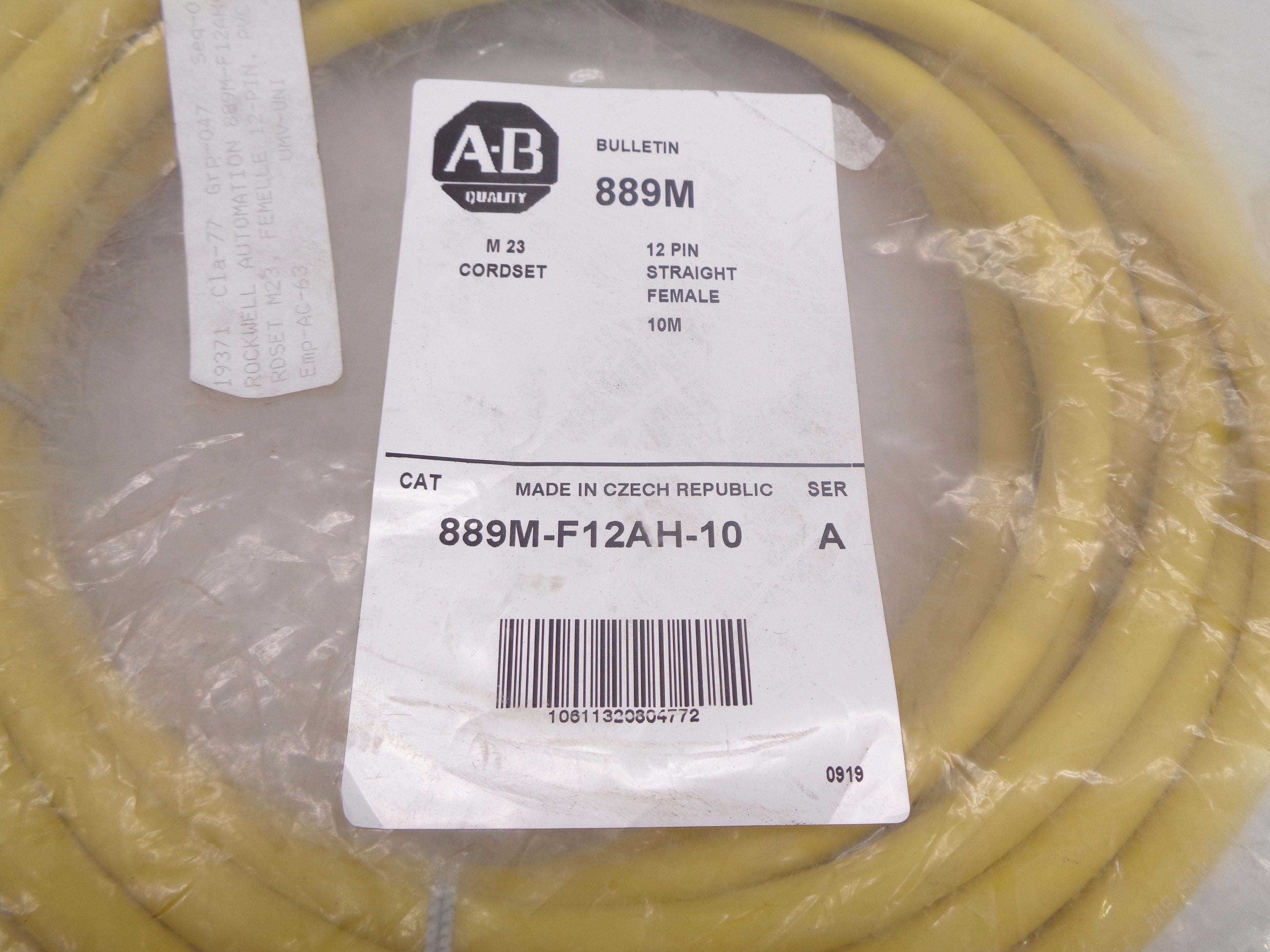 ALLEN BRADLEY 889M-F12AH-10 SER. A (WH) NSMP
