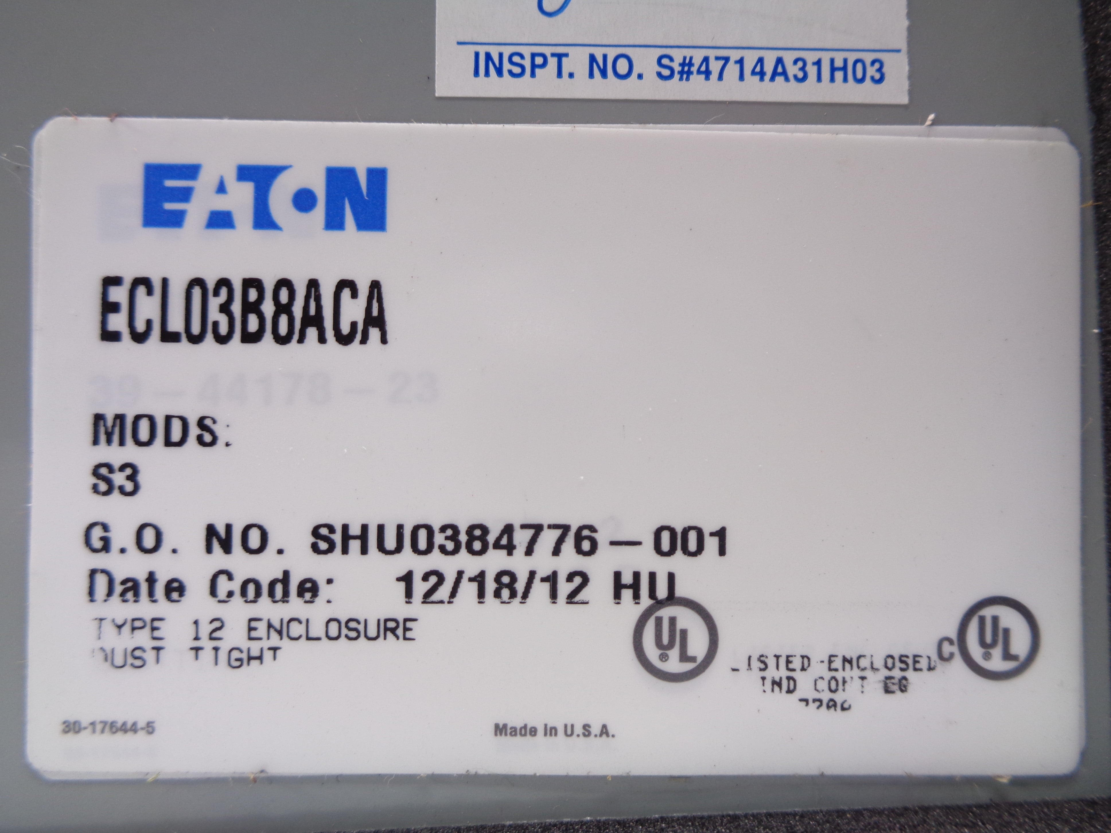 EATON ECL03B8ACA (AS PICTURED) NSNP