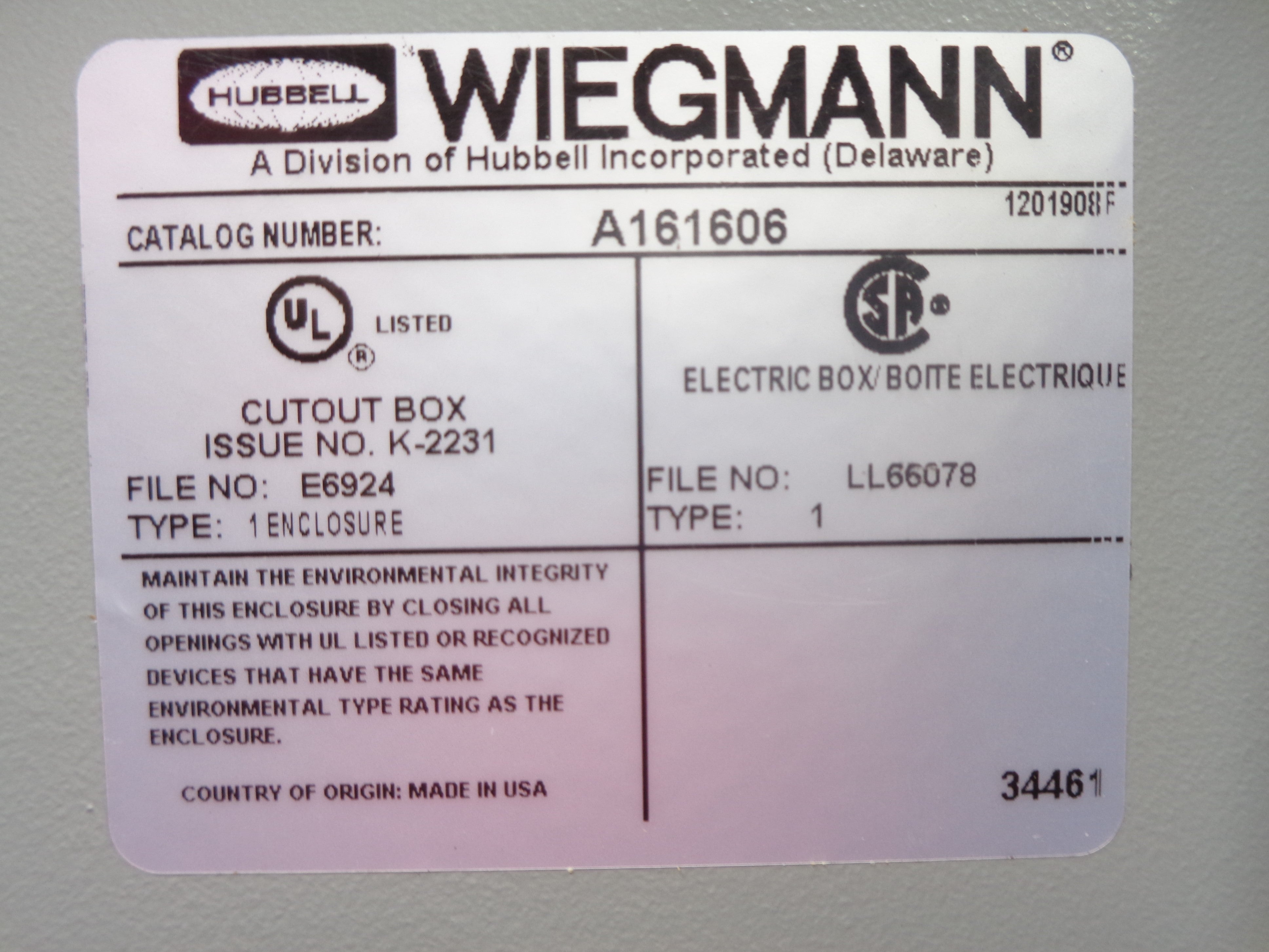 WIEGMANN A161606 NSNP