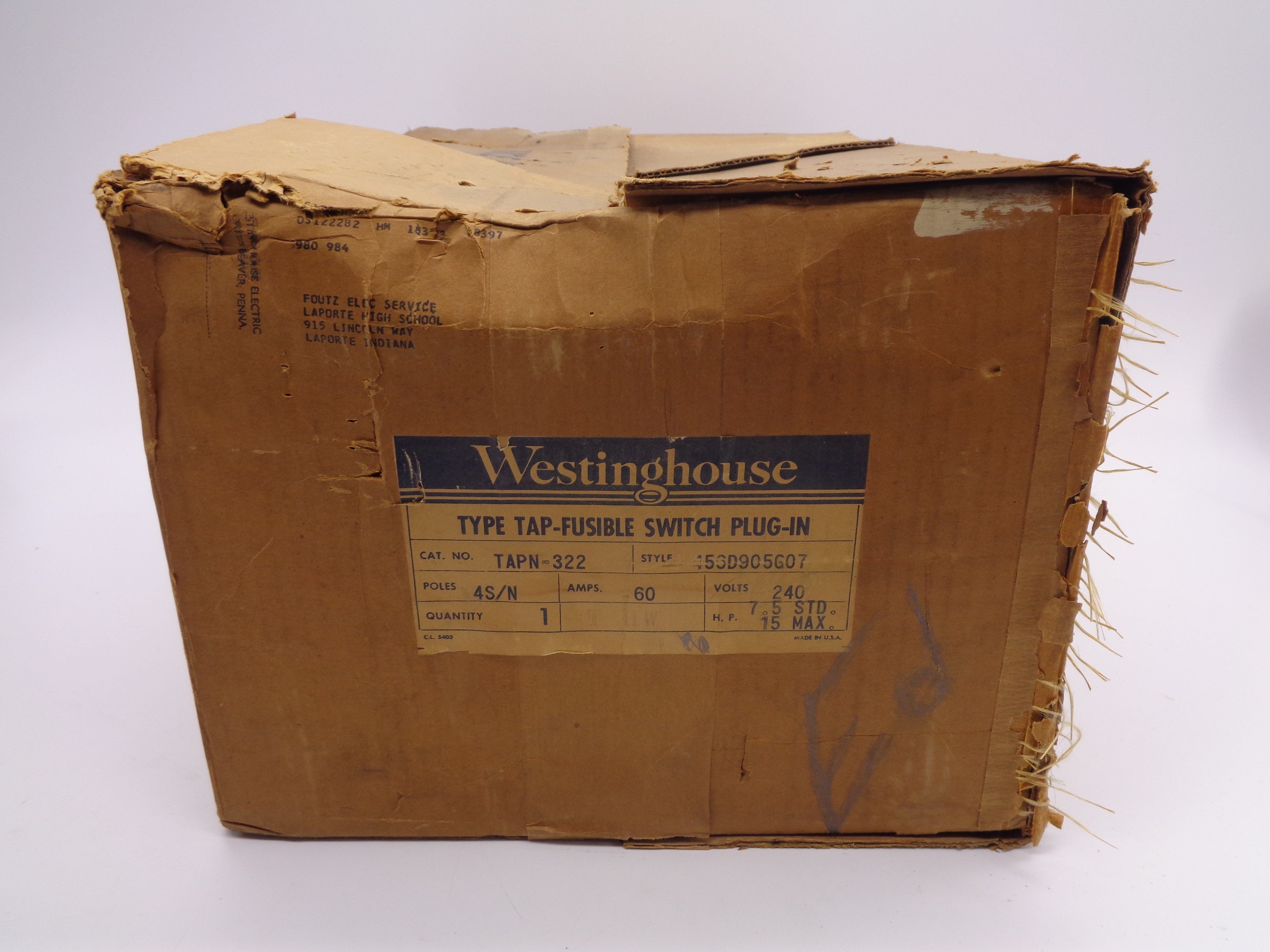 WESTINGHOUSE TAPN-322 NSMP