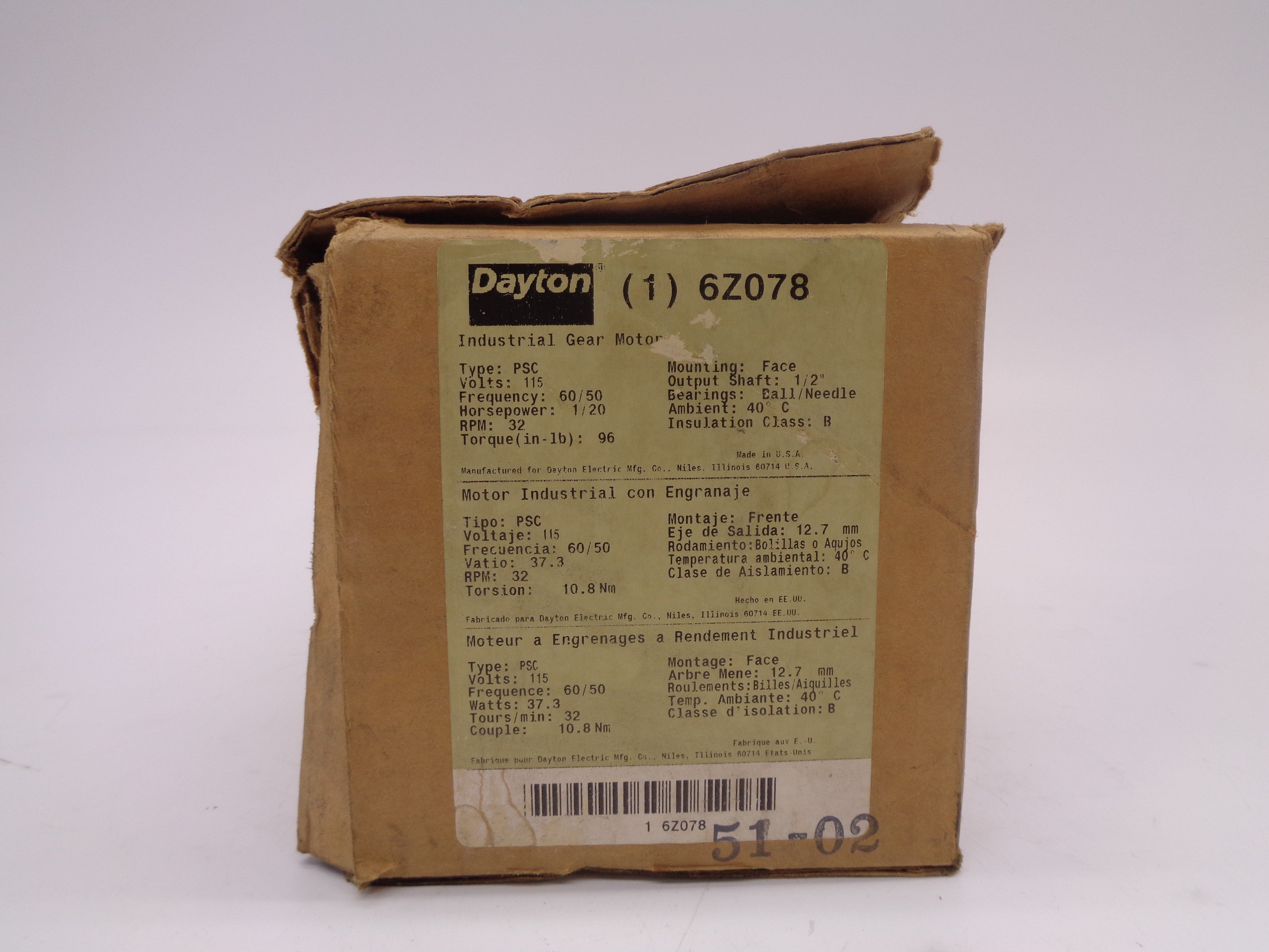 DAYTON 6Z078 NSMP