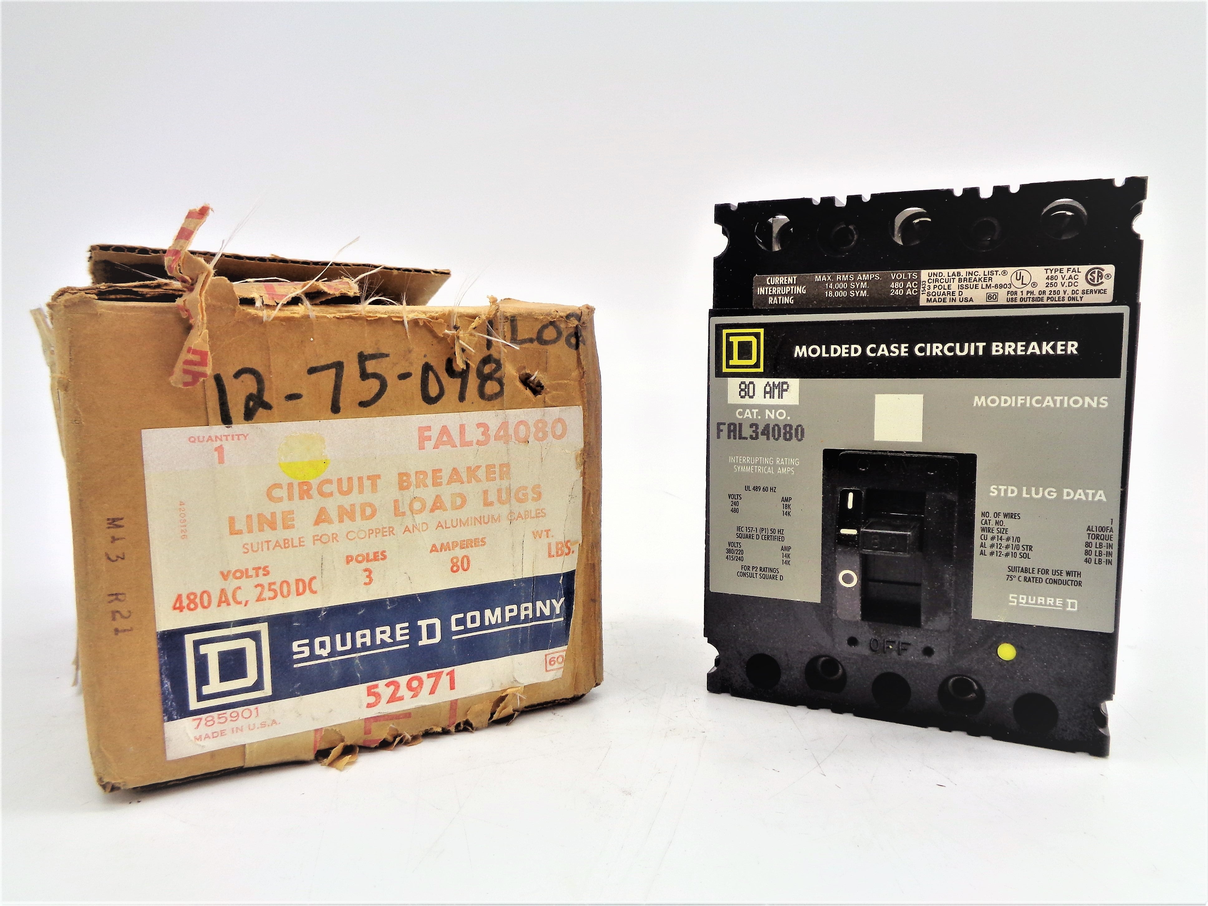 SQUARE D FAL34080 80A 480V (GREY) NSMP