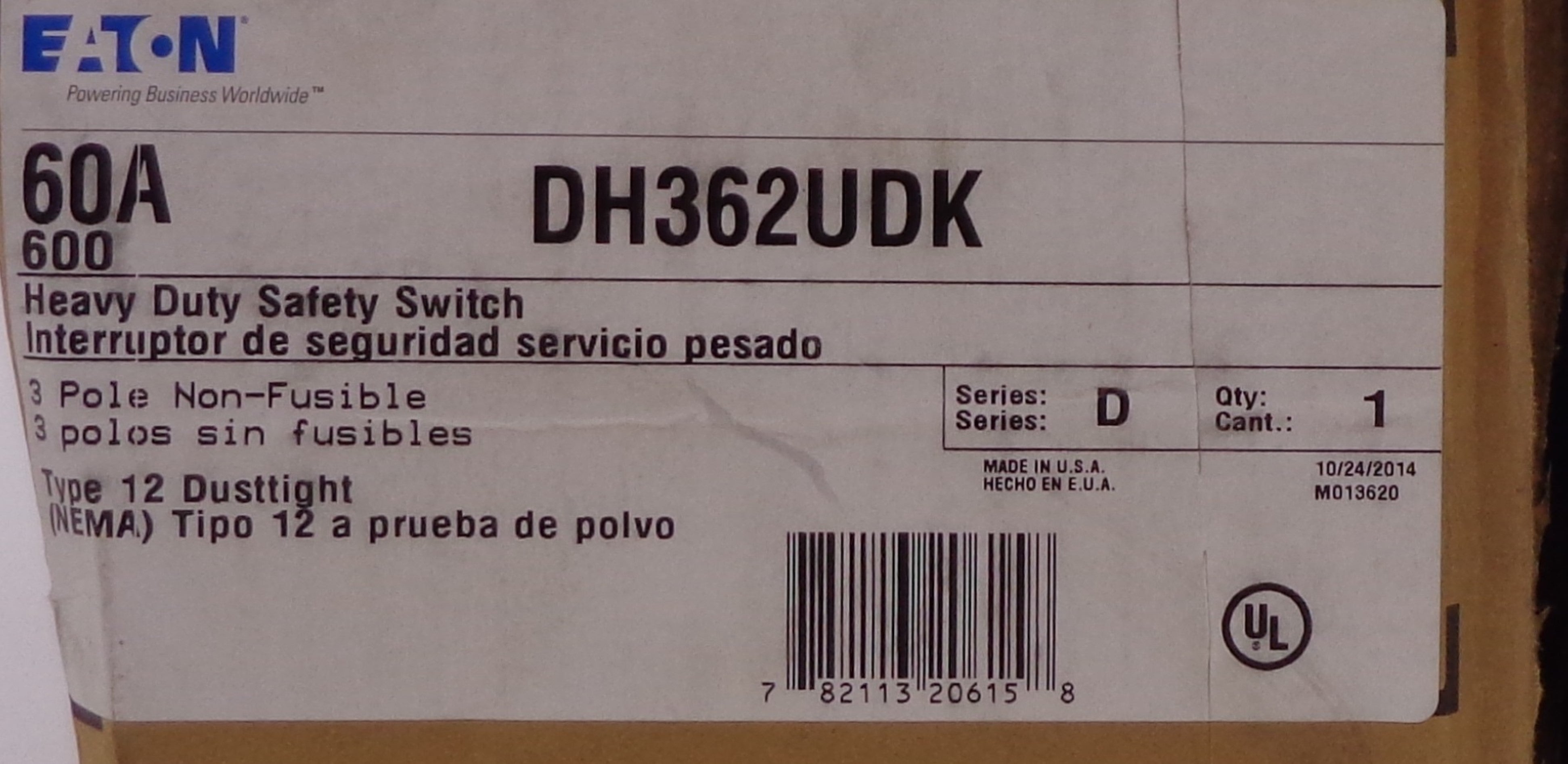 EATON DH362UDK SER. D NSMP