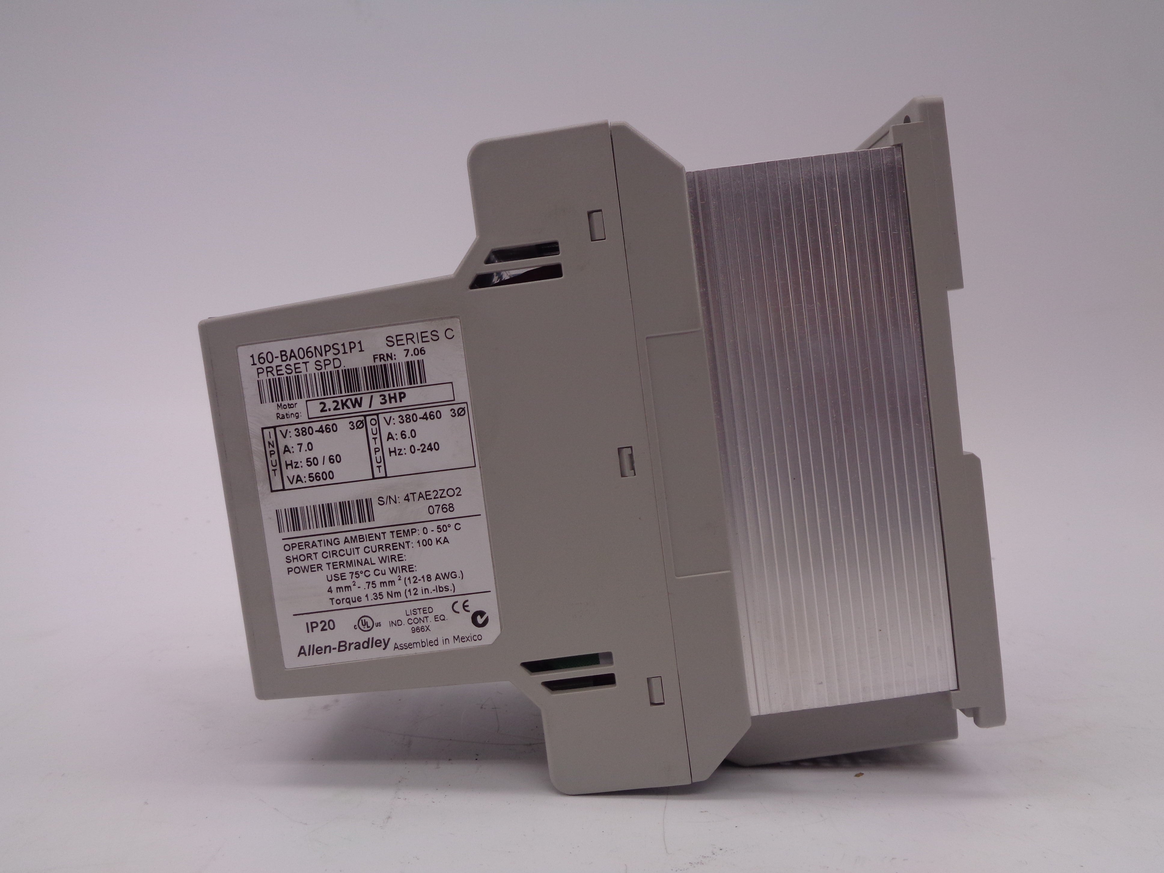 ALLEN BRADLEY 160-BA06NPS1P1 SER. C F/W 7.06 NSNP