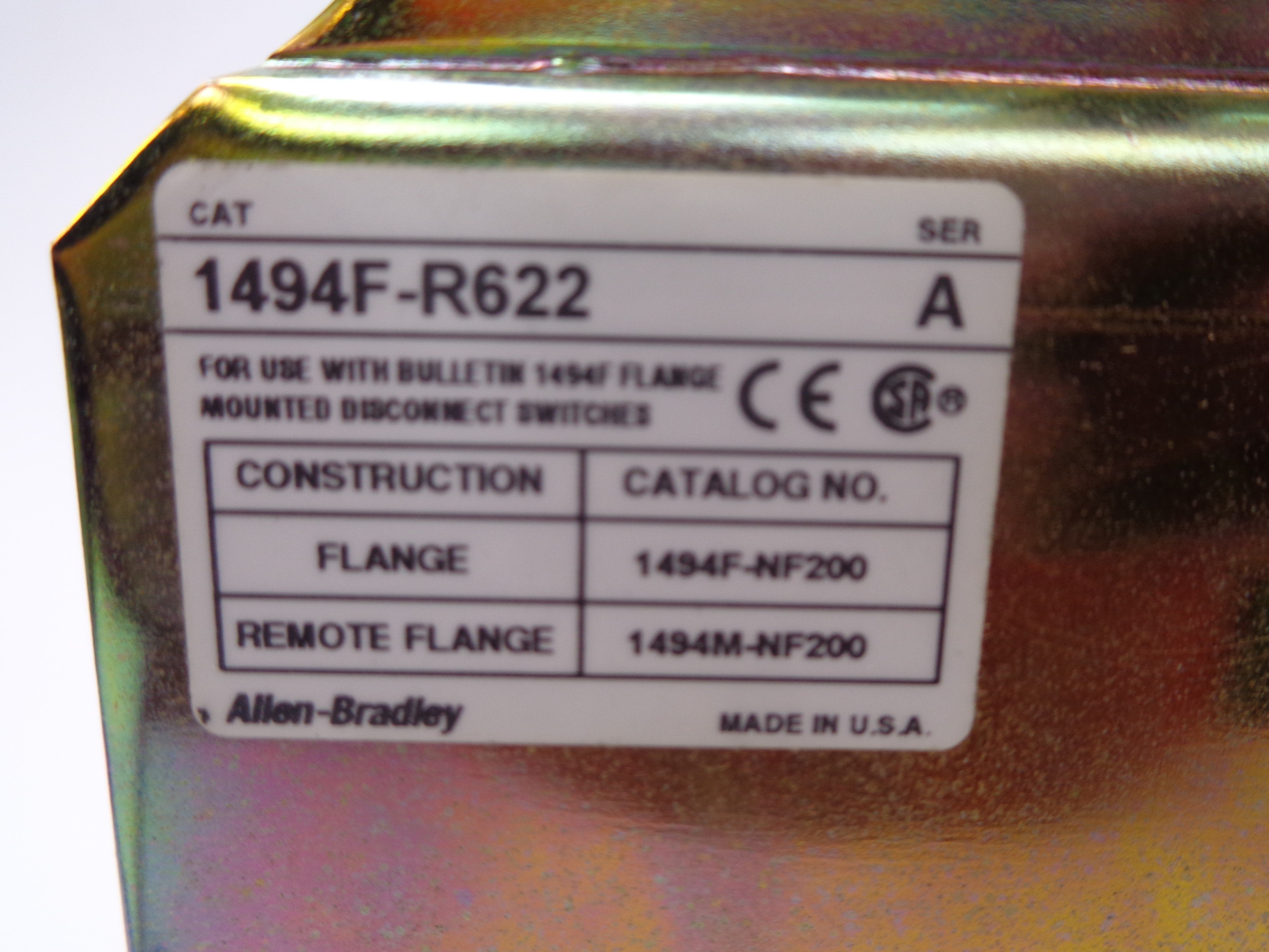 ALLEN BRADLEY 1494F-R622 SER. A NSNP