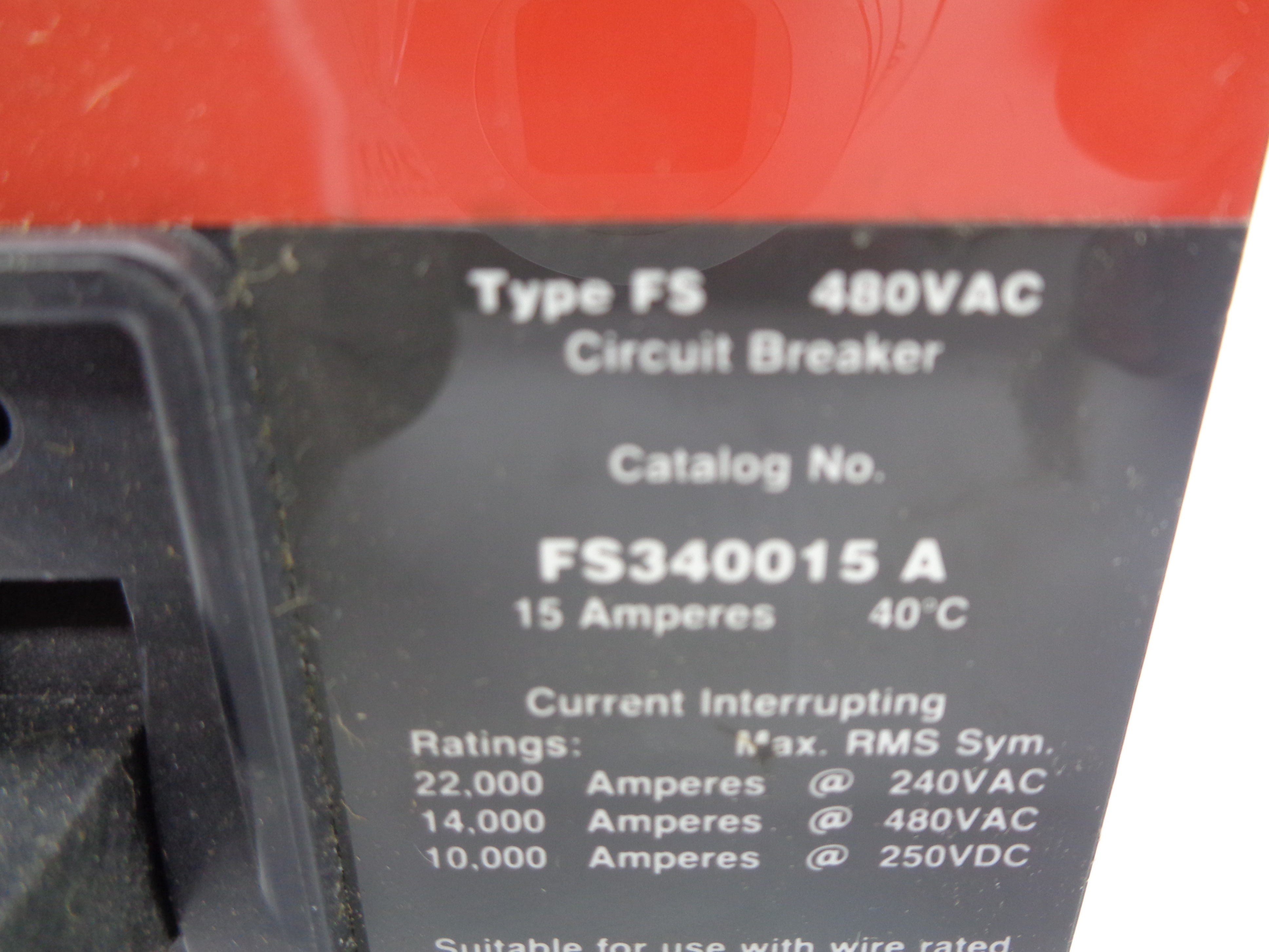 CUTLER HAMMER FS340015A 15A 480V NSNP