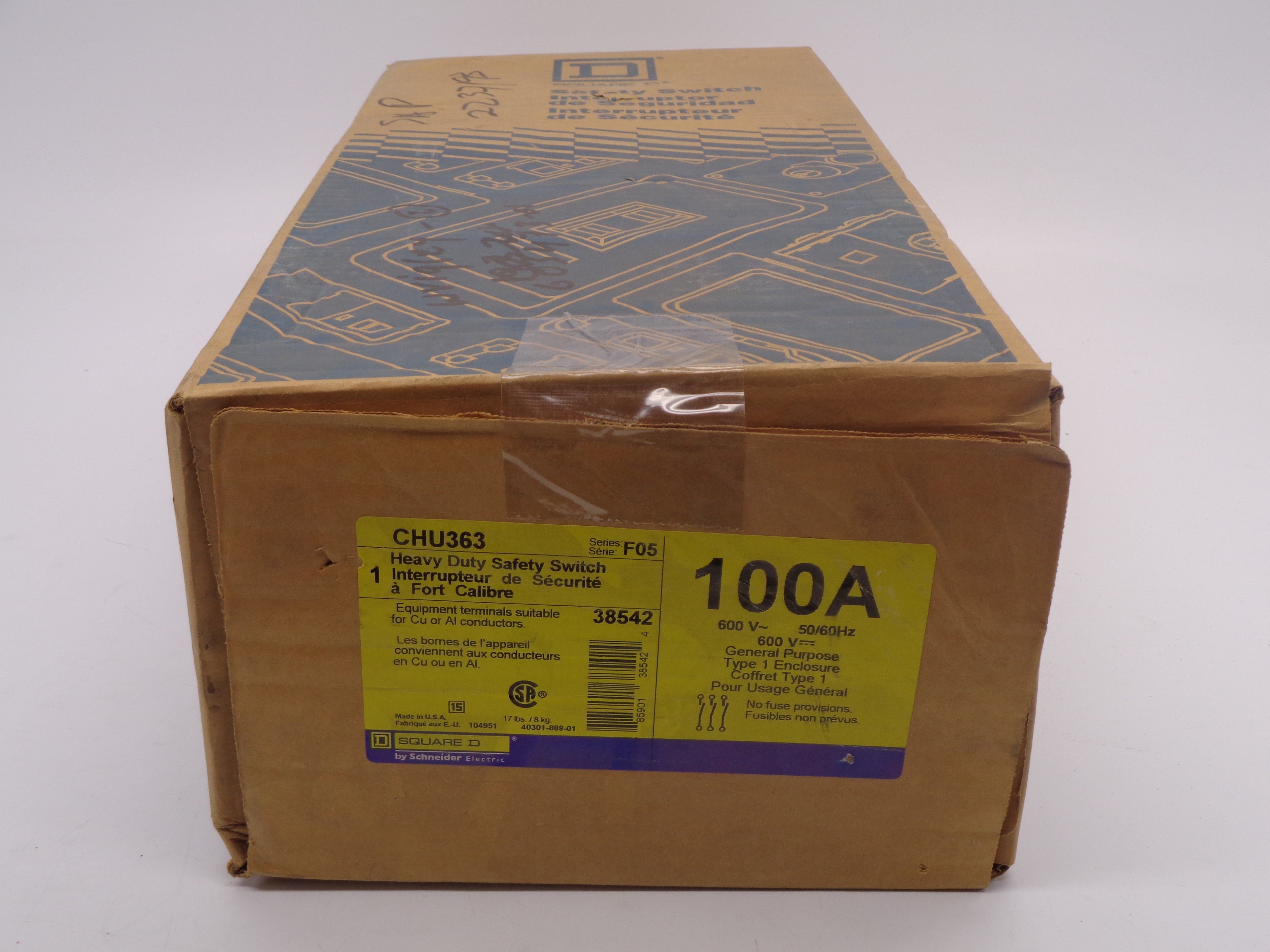 SQUARE D CHU363 SER. F05 600VAC 100A NSMP