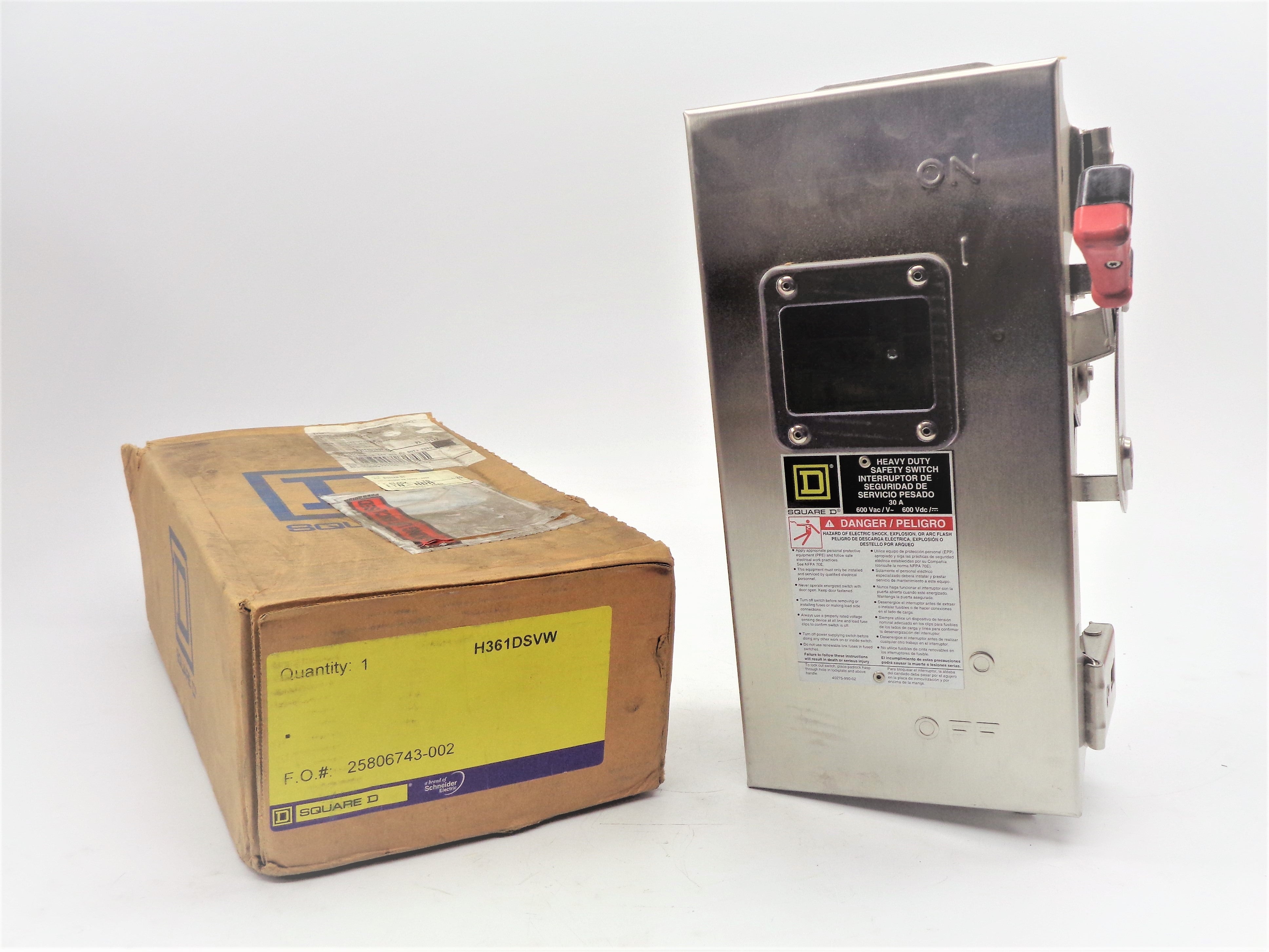 SQUARE D H361DSVW SER. F06 NSMP