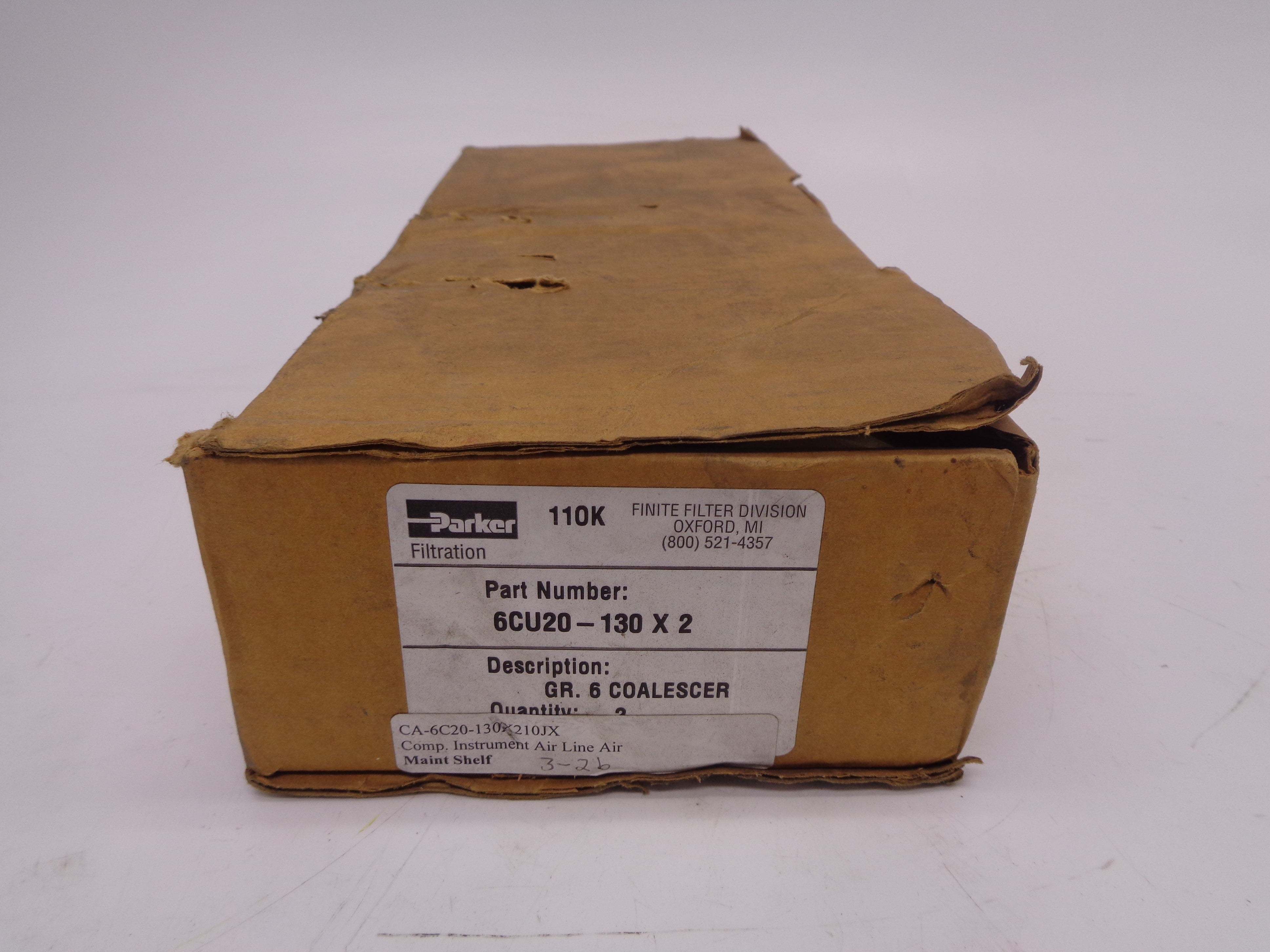 PARKER 6CU20-130 (PKG OF 2) NSMP